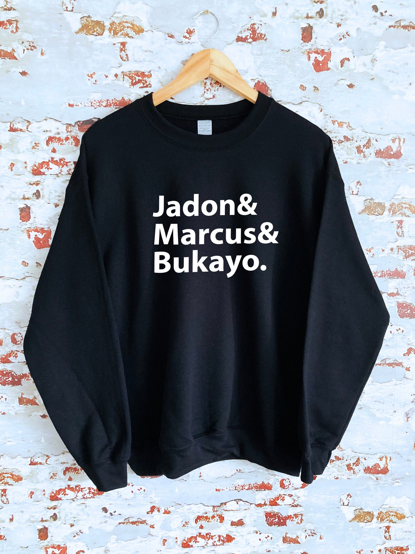 Jadon, Marcus & Bukayo print Sweatshirt with size variations, S, M, L, XL, 2xl, BLM, three lions, mens sweatshirt, womens sweatshirt
