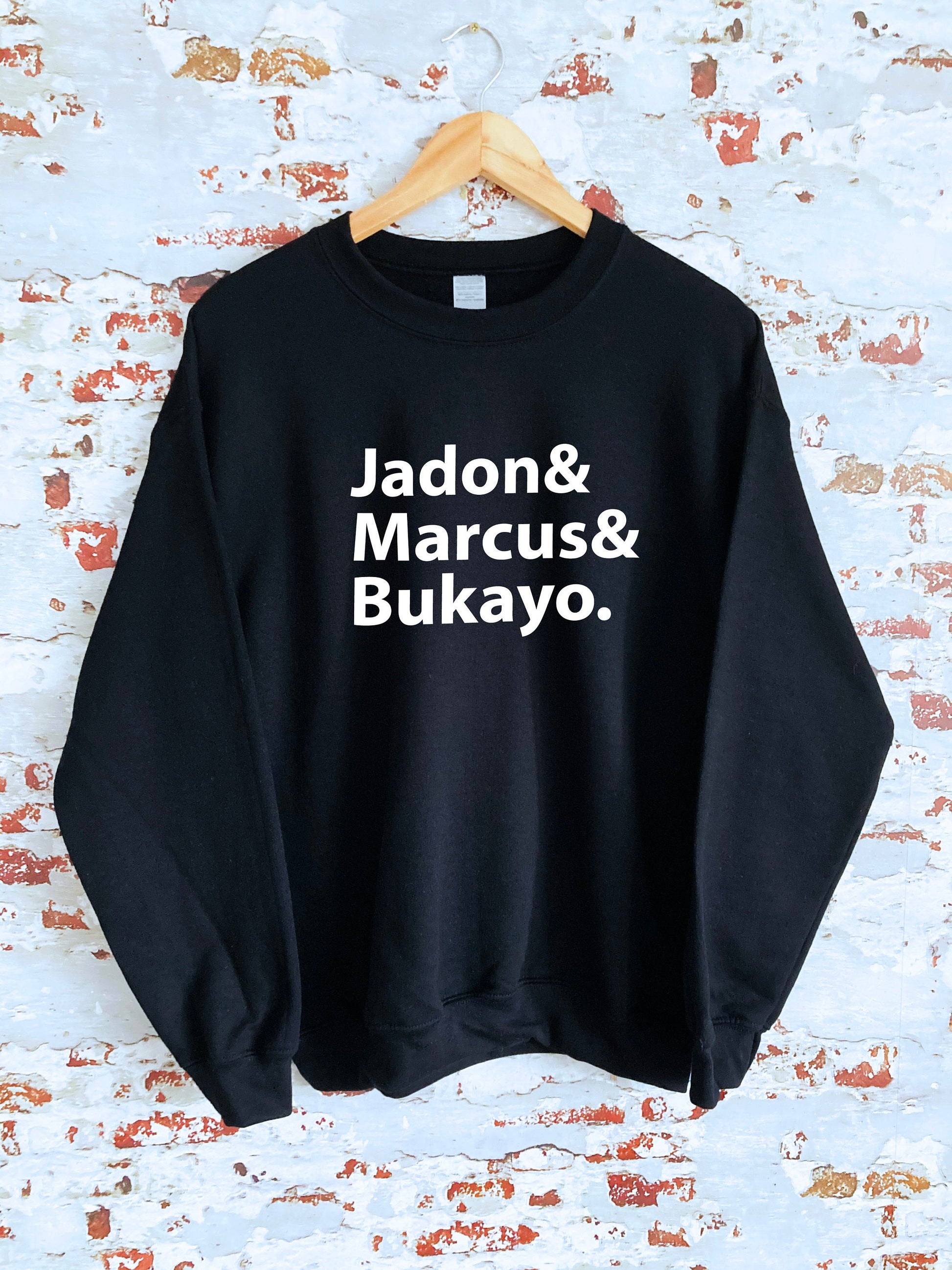Jadon, Marcus & Bukayo print Sweatshirt with size variations, S, M, L, XL, 2xl, BLM, three lions, mens sweatshirt, womens sweatshirt