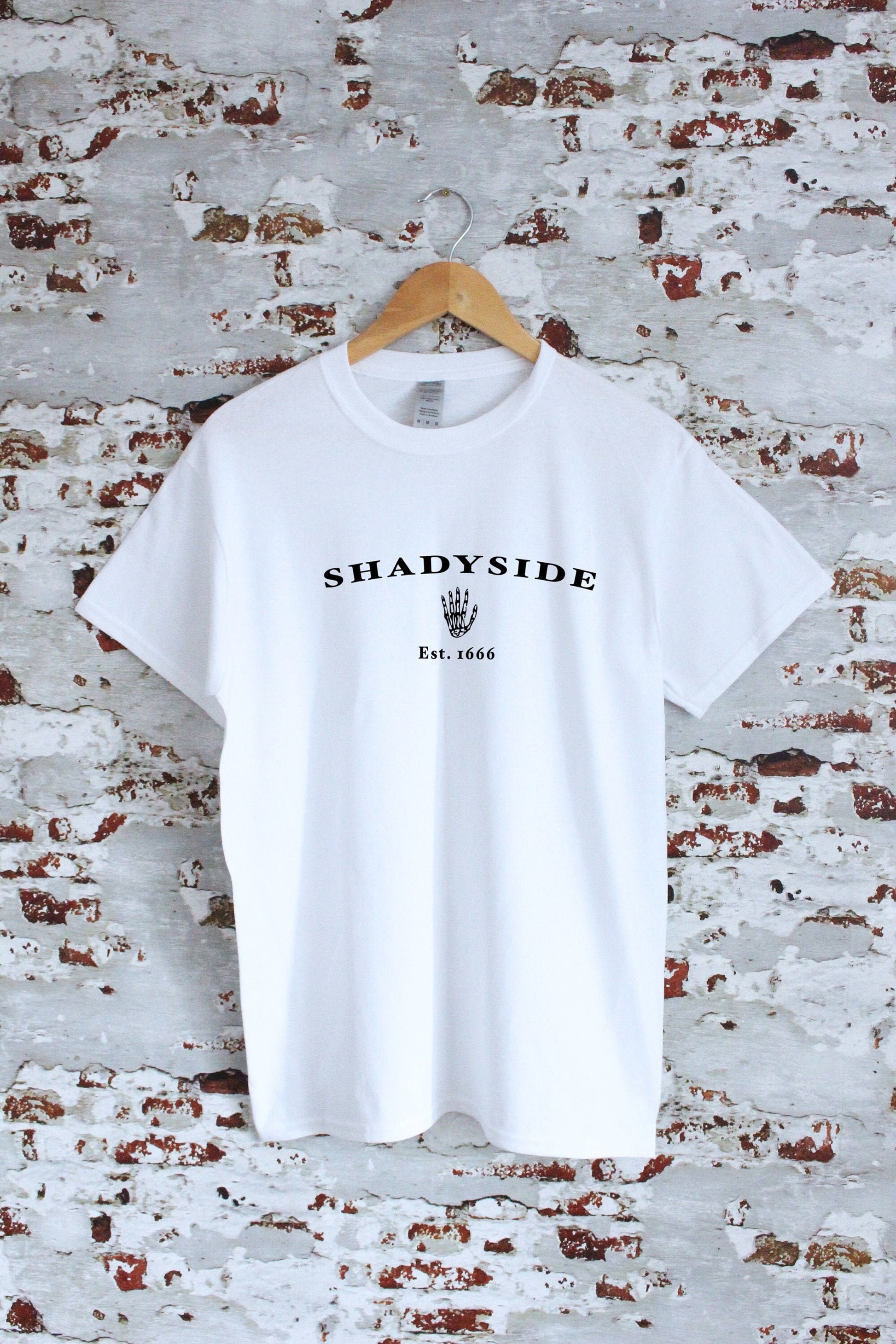 Shadyside Est. 1666 print T-shirt, S, M, L, XL, 2XL , horror, halloween, spooky shirt, fear street, horror gift - BOO!