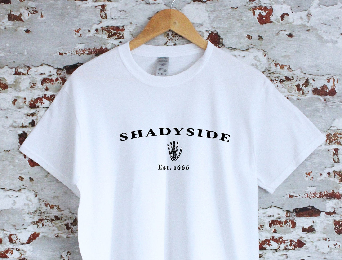 Shadyside Est. 1666 print T-shirt, S, M, L, XL, 2XL , horror, halloween, spooky shirt, fear street, horror gift - BOO!