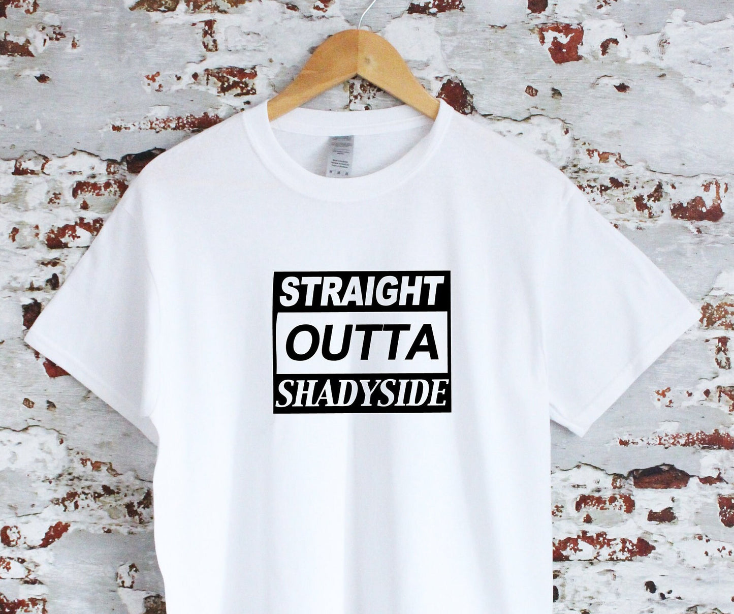 Shadyside print T-shirt, S, M, L, XL, 2XL, Straight Outta Shadyside, halloween, spooky shirt, fear street, horror gift, tee, unisex clothing