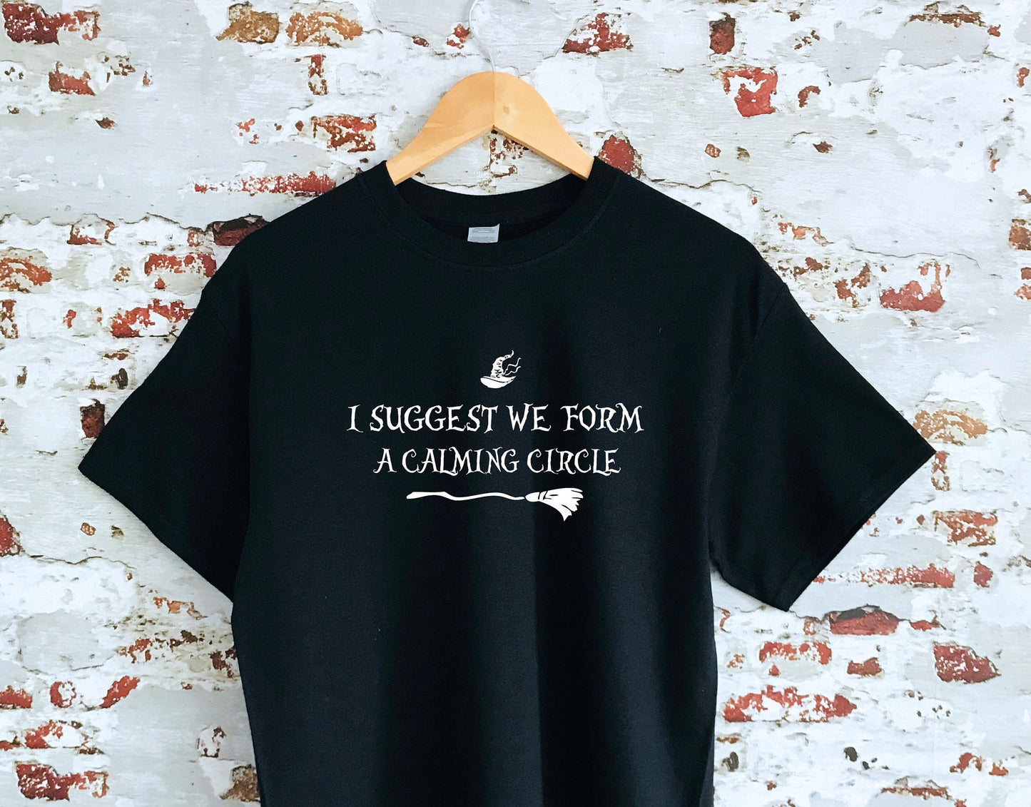 Hocus Pocus I suggest we form a calming circle print T-shirt, multiple sizes available for adults and kids, halloween t-shirt, spooky season