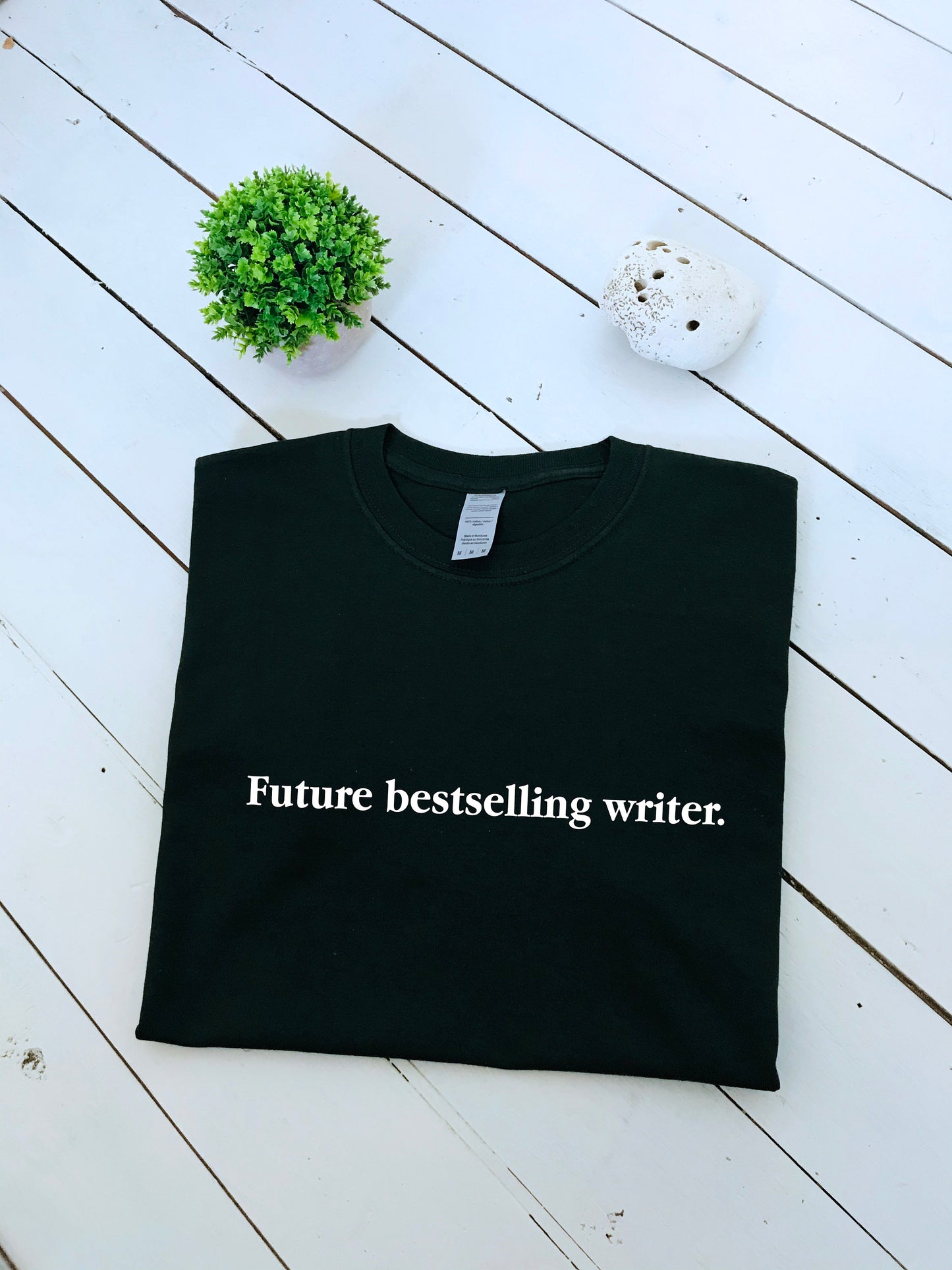 Future bestselling writer slogan printed T-shirt, multiple sizes and colours, mens & womens top, literature, positive affirmation gift tee