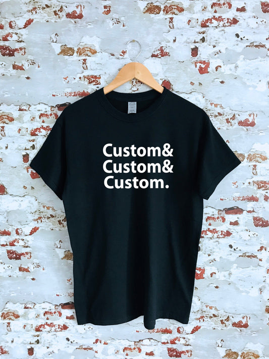 Custom list T-shirt, personalised, 100% cotton, multiple sizes available for adults and kids, perfect gift, womens top, christmas idea