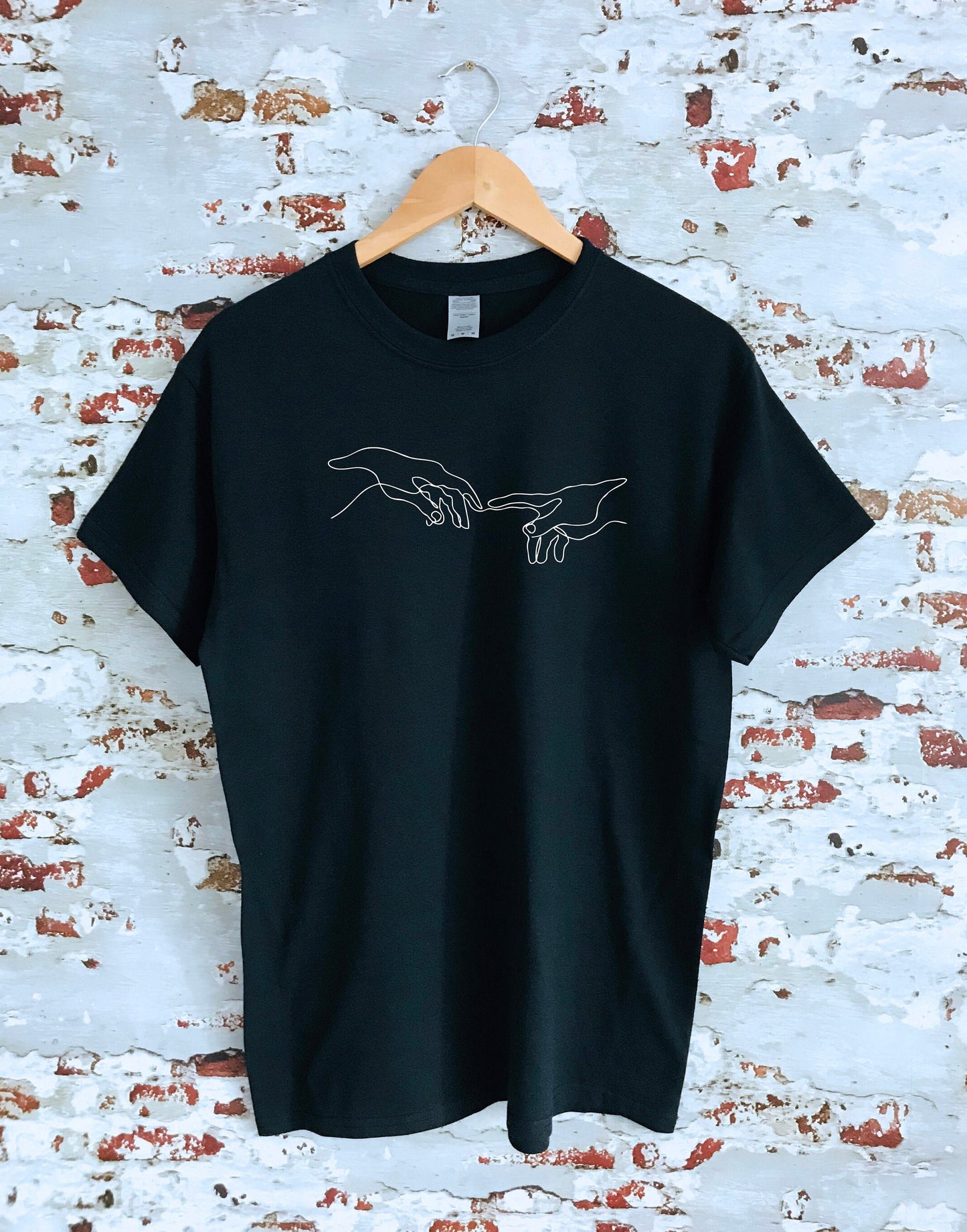 Creation of Adam art print cotton T-shirt with size variations, multiple colour tees, 100 % cotton, art, adult and kid's sizes, womens tops