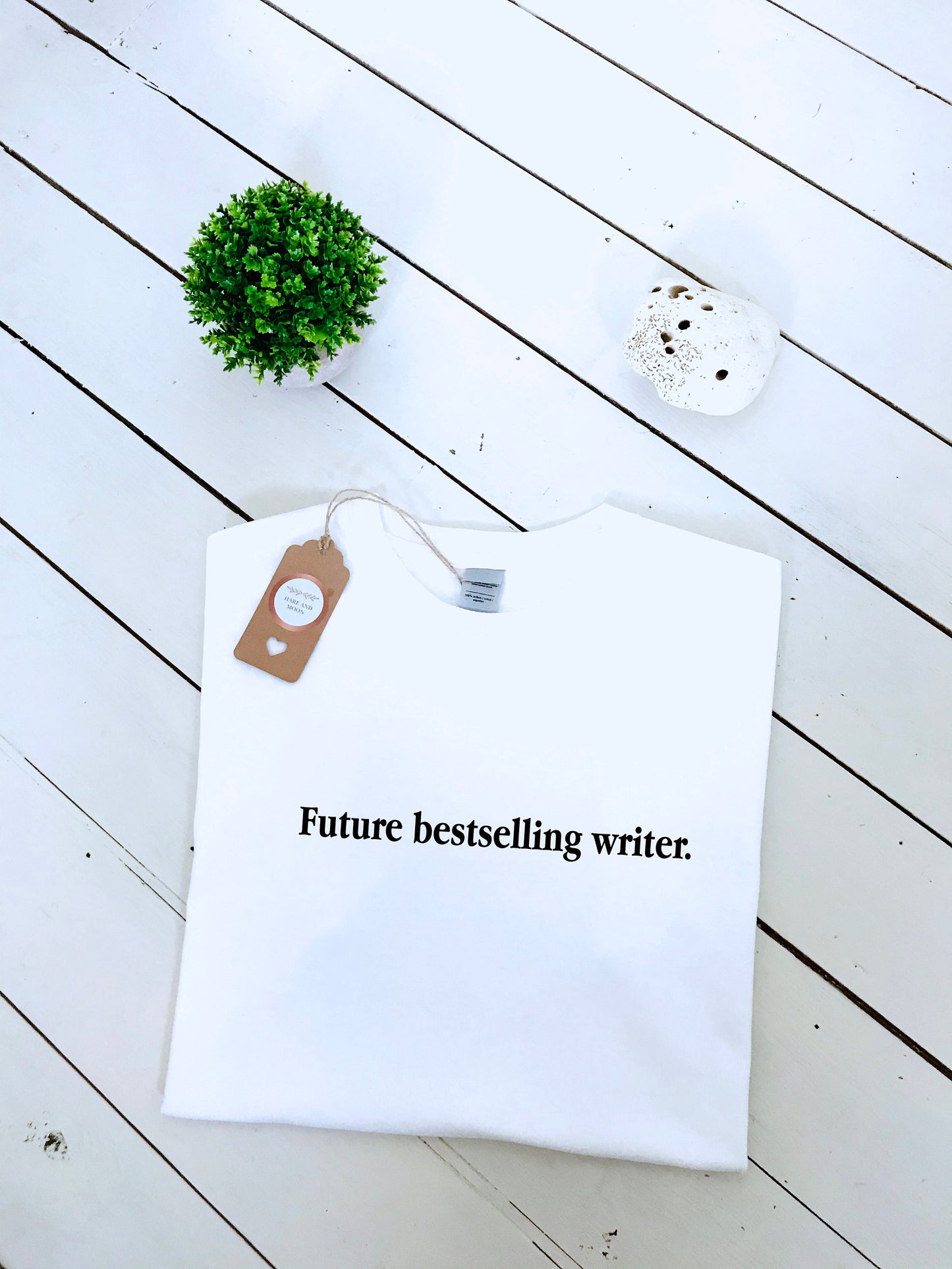 Future bestselling writer slogan printed T-shirt, multiple sizes and colours, mens & womens top, literature, positive affirmation gift tee