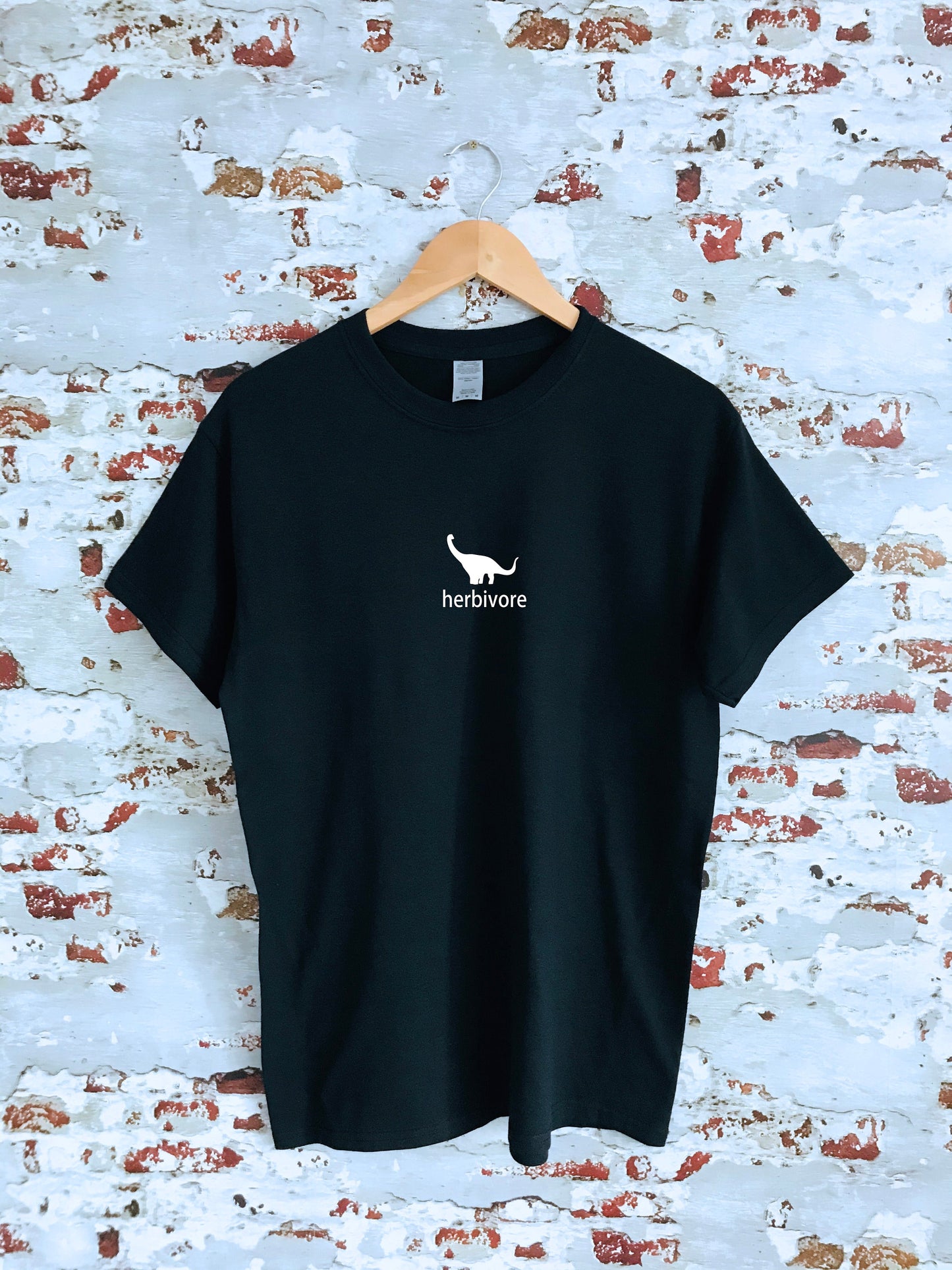 Herbivore Dino print T-shirt, 100% cotton, multiple sizes & colours available, mens and womens tops, vegan, plant, perfect Christmas gift