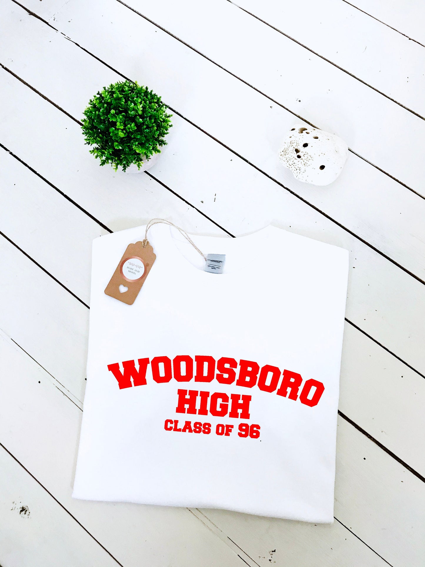 Scream Highschool Woodsboro High Class of 96 print unisex T-shirt, ghostface, halloween clothing, horror, halloween costume, adult sizes,