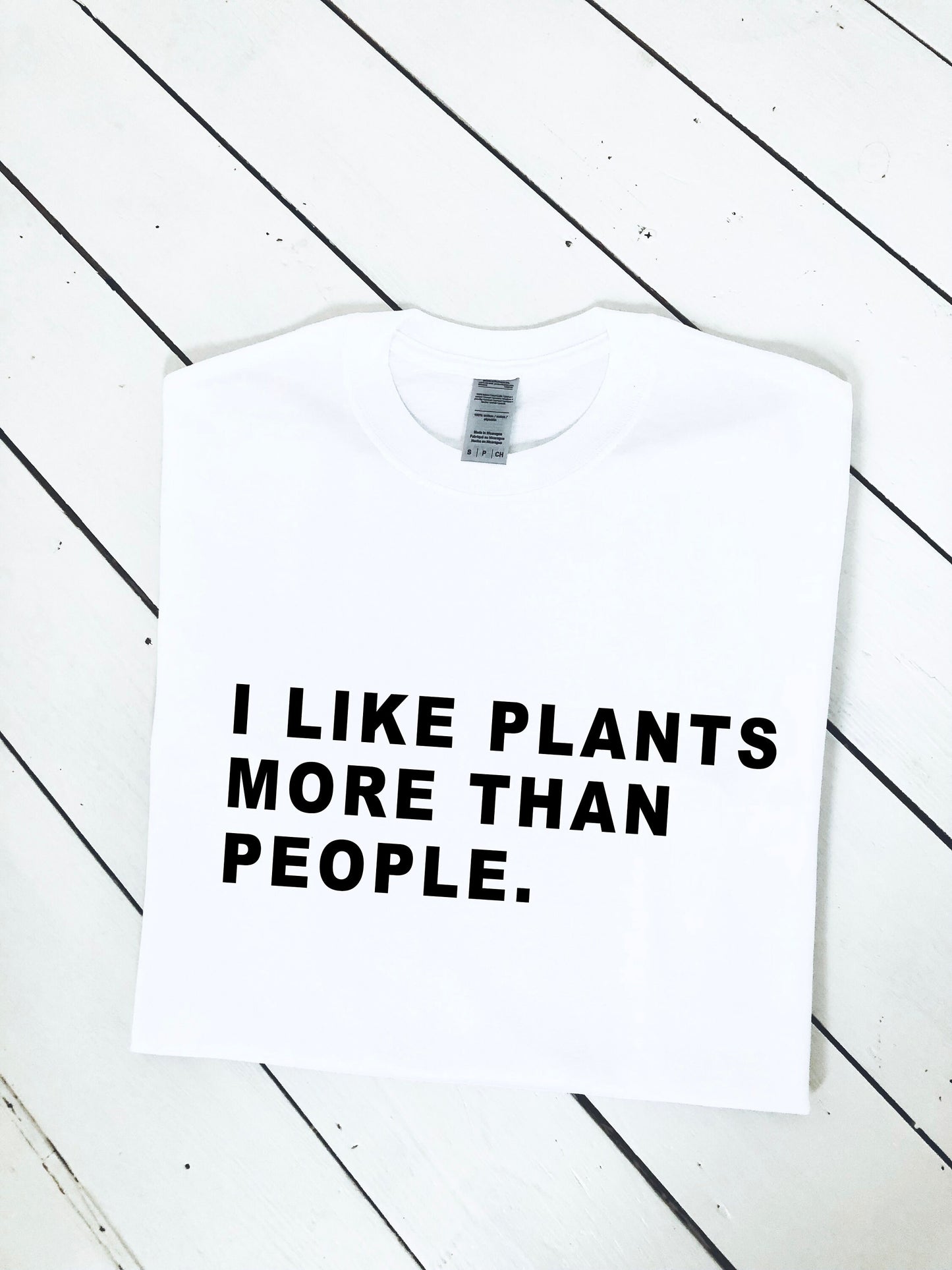I Like Plants More Than People funny slogan T-shirt, garden, gardener, plants, veggie, multiple colours and sizes, unisex