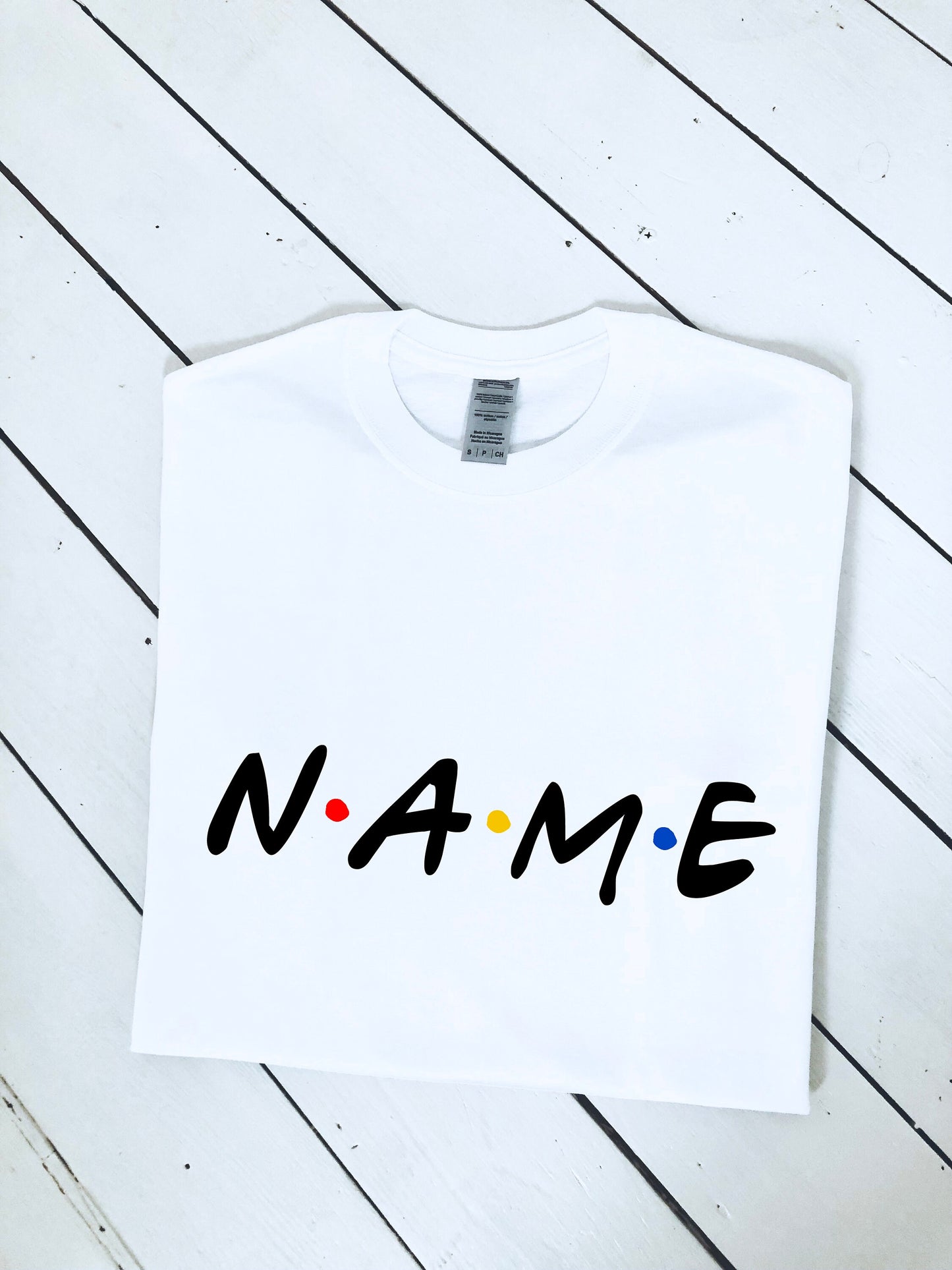 Custom Friends T-shirt, custom name, 100% cotton, multiple sizes available for adults and kids, perfect item for gift