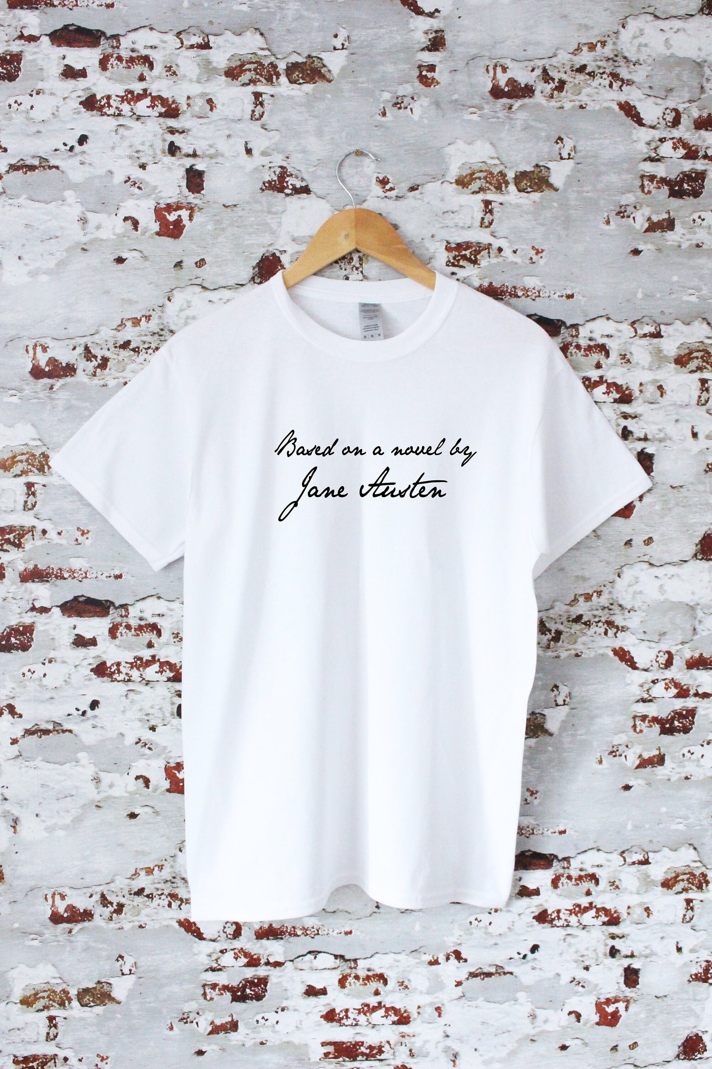 Based on a novel by Jane Austen slogan printed T-shirt, Jane Austin, Pemberley, book gift, multiple sizes and colours, mens & womens top