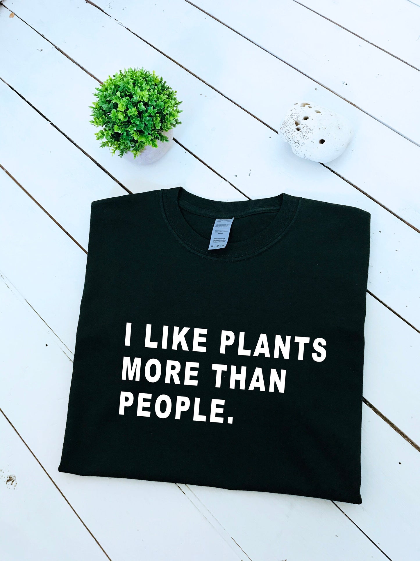 I Like Plants More Than People funny slogan T-shirt, garden, gardener, plants, veggie, multiple colours and sizes, unisex