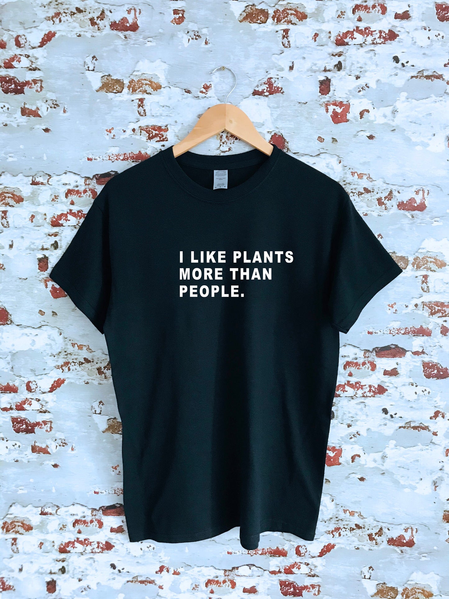 I Like Plants More Than People funny slogan T-shirt, garden, gardener, plants, veggie, multiple colours and sizes, unisex