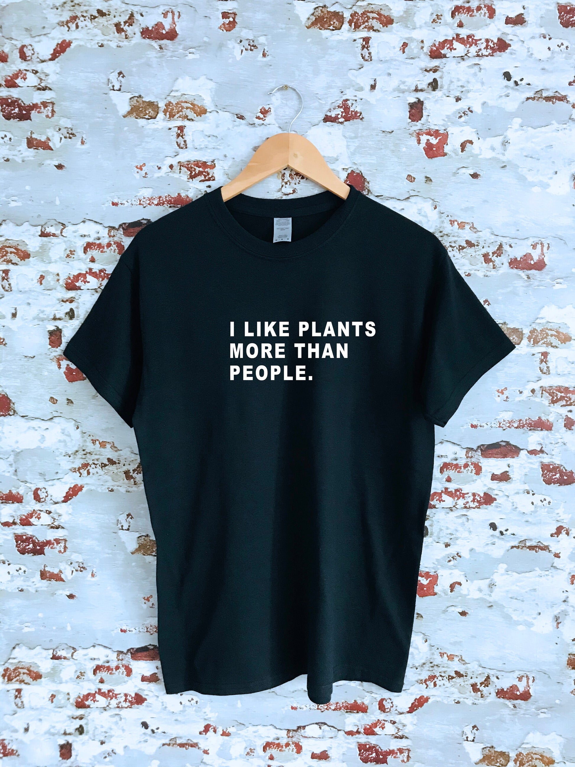 I Like Plants More Than People funny slogan T-shirt, garden, gardener, plants, veggie, multiple colours and sizes, unisex