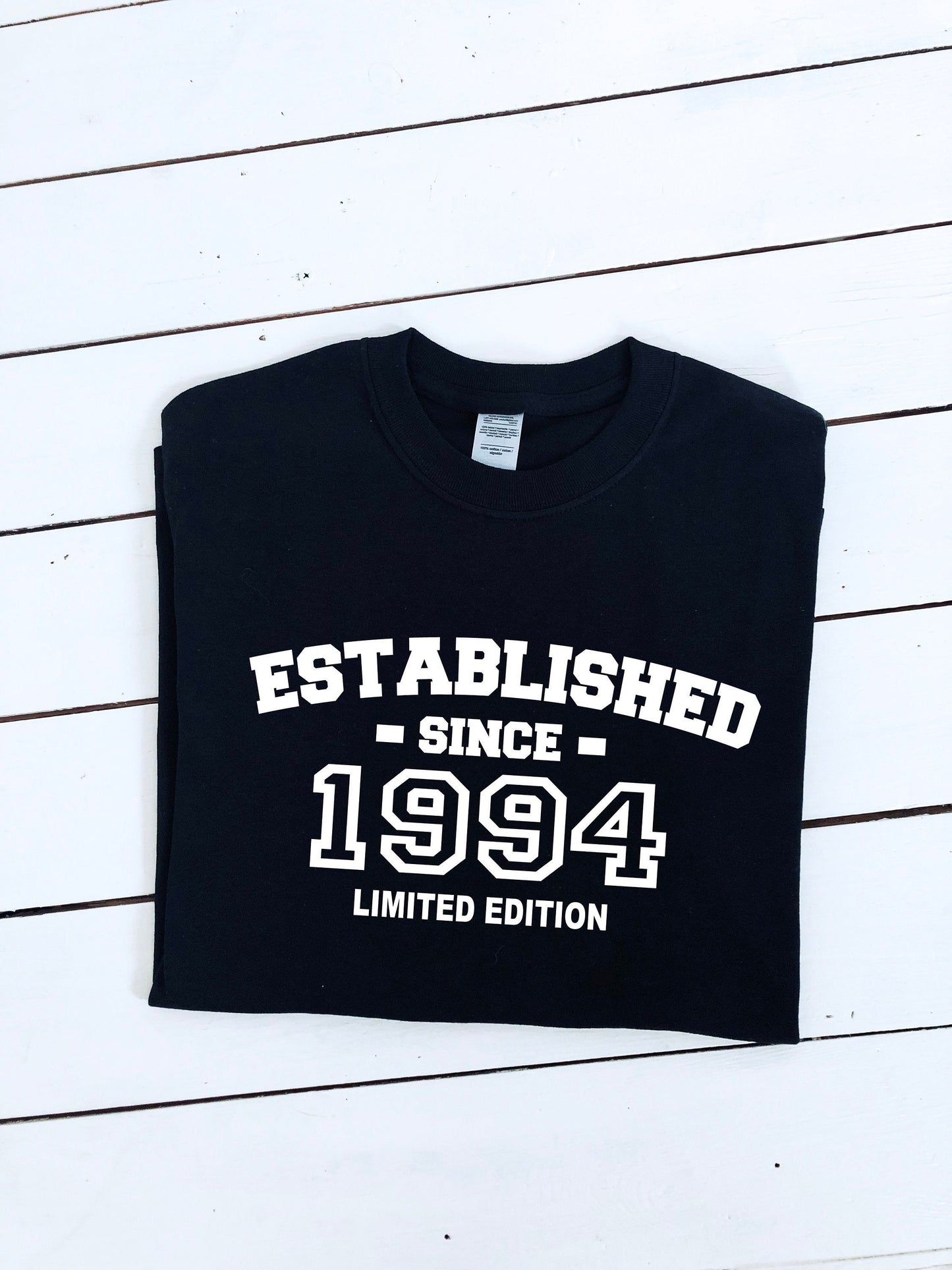 Select any year custom Birthday T-shirt, personalised item, 100% cotton, multiple sizes available for adults and kids, perfect gift