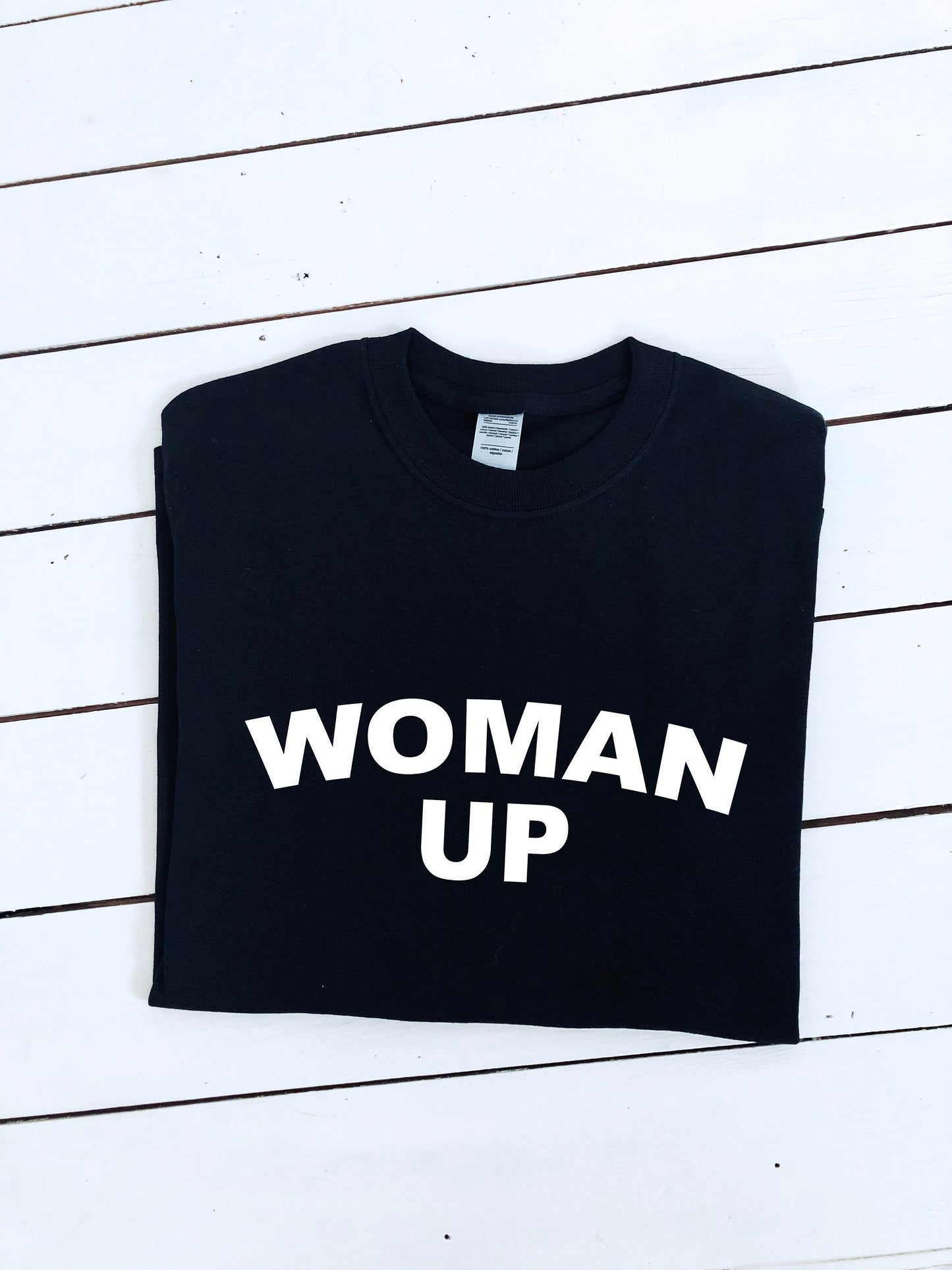 Woman up slogan printed T-shirt, multiple sizes and colours, mens & womens top, feminist shirt, girl power, womens tees, equality T-shirt