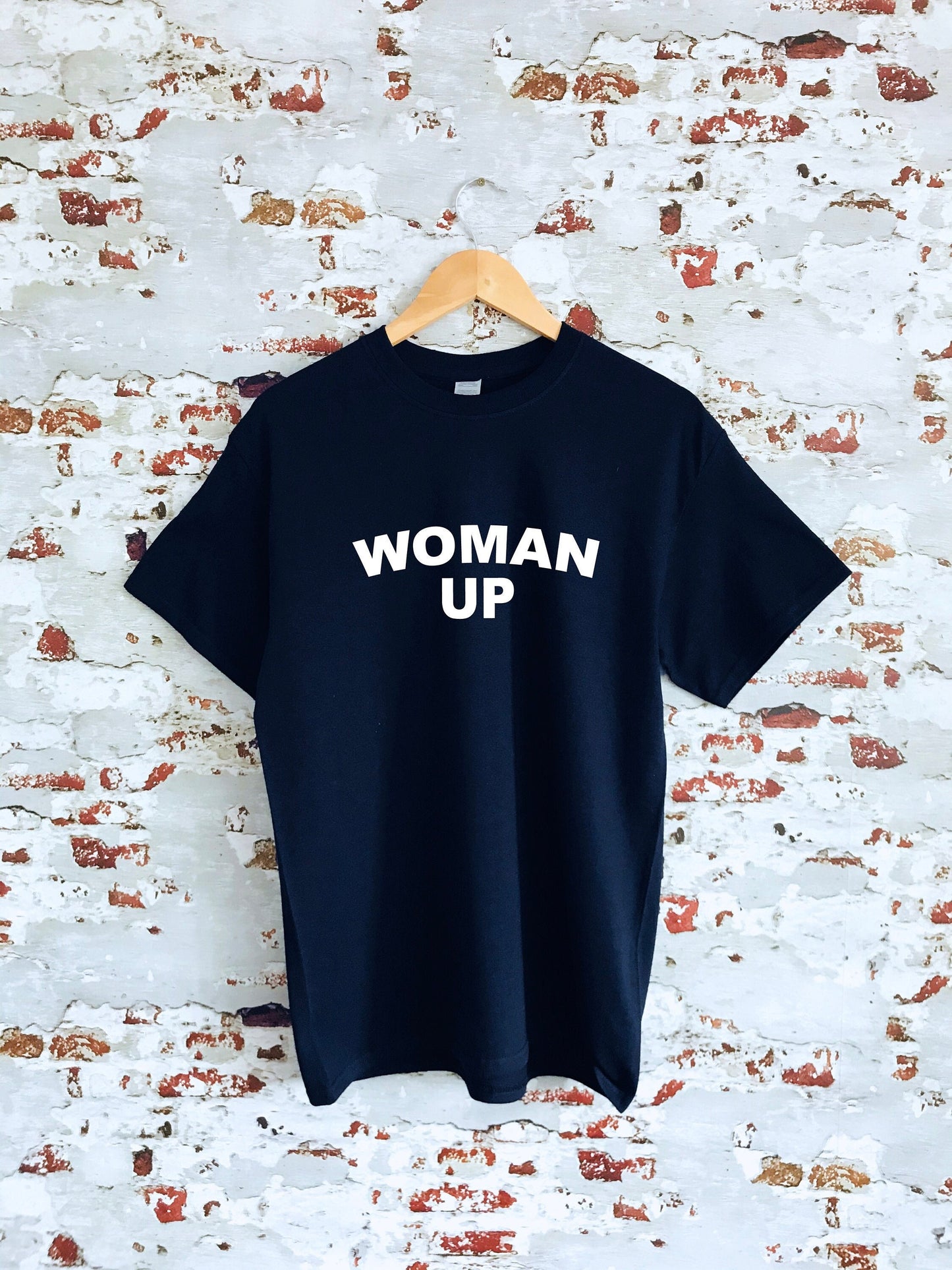 Woman up slogan printed T-shirt, multiple sizes and colours, mens & womens top, feminist shirt, girl power, womens tees, equality T-shirt