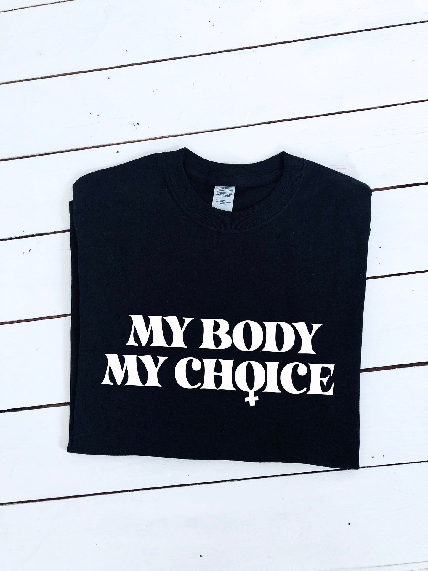 My body my choice print T-shirt with size variations, unisex, women's sizes, multiple colours, women's rights, protest tee, Roe v Wade