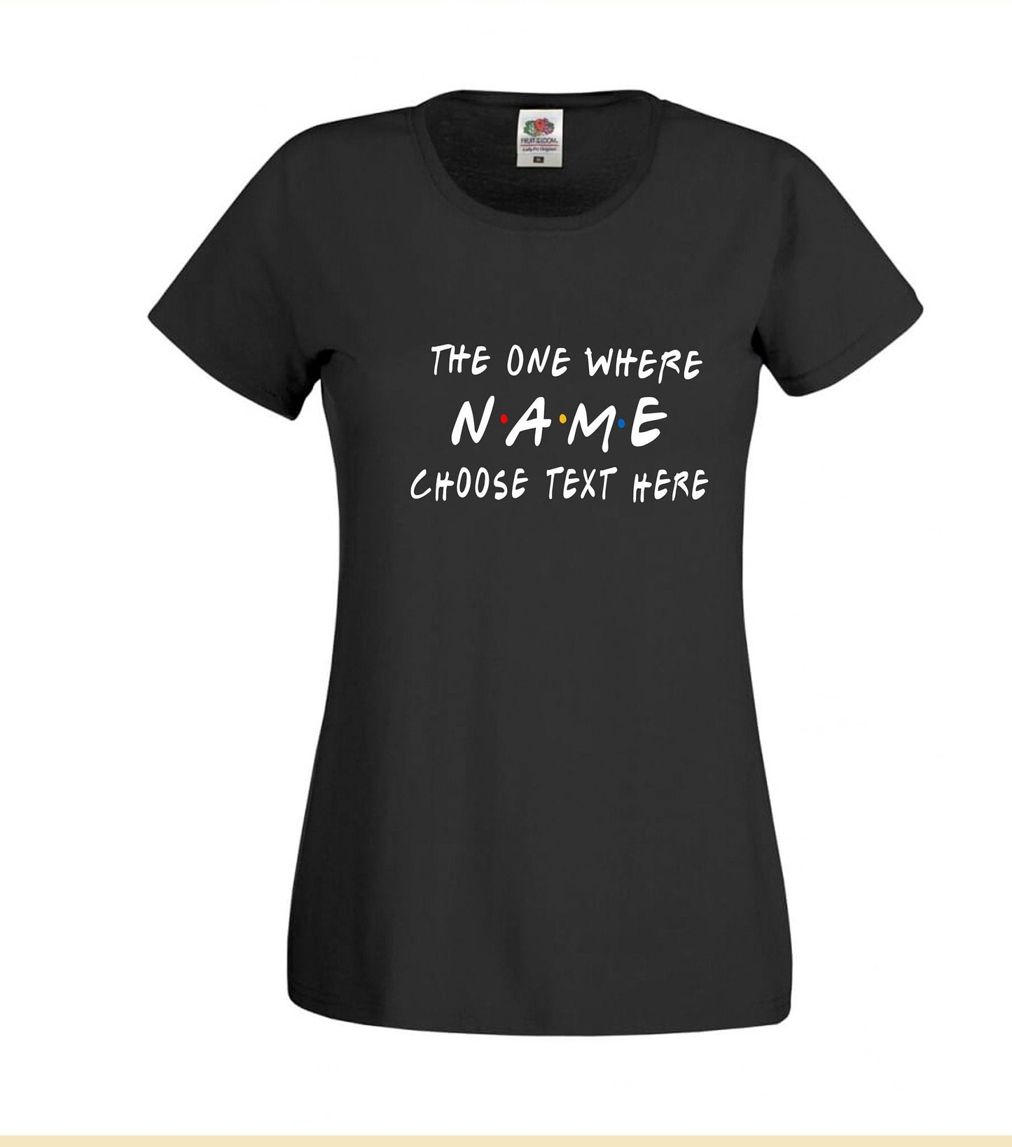 Custom Friends The One Where T-shirt,custom name and text, 100% cotton, multiple sizes available for adults and kids, perfect item for gift