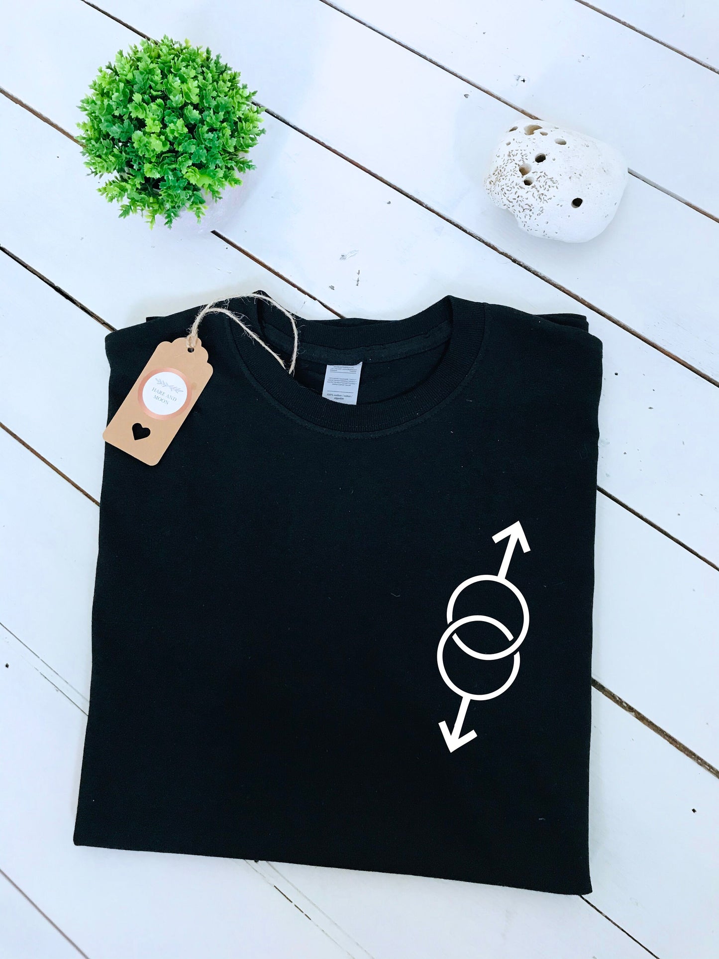 Pride Gay couple symbols print T-shirt with size variations, unisex, LGBT, multiple colours, LGBT, Pride, equality, insta, couples gift