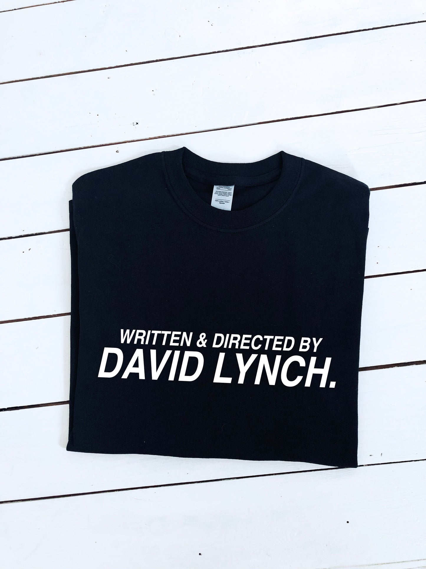Written & directed by David Lynch print T-shirt, unisex item, fan item, movie tee, insta Shirt
