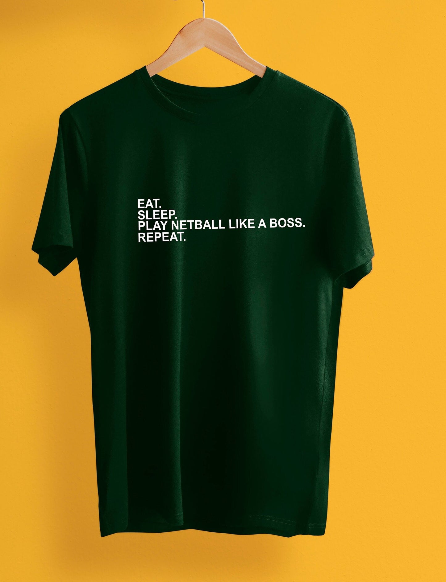 Play Netball like a boss & repeat print T-shirt, unisex, multiple sizes and colours, mens and womens top