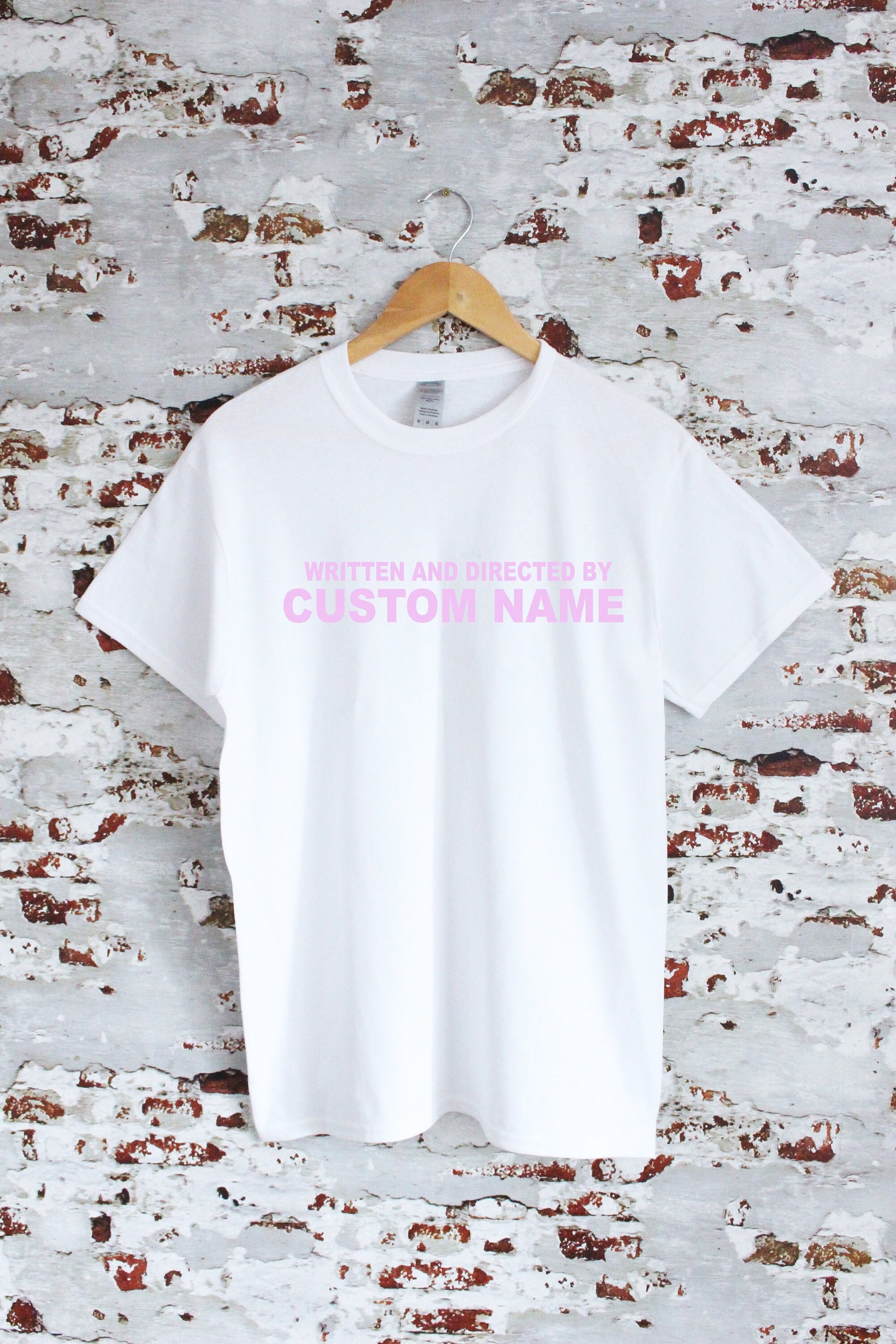 Directed by Custom name T-shirt, multiple colour tees, mens and womens sizes, movie clothing, film school, director, custom print gift idea