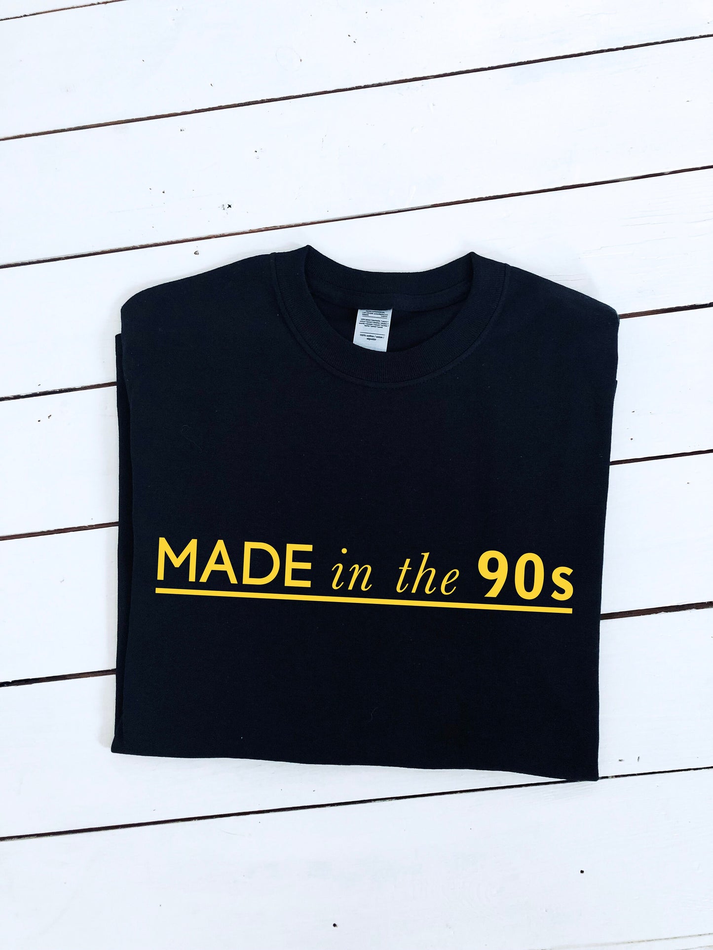 Made in the 90s print T-shirt, choose decade multiple sizes and colours, mens & womens top, Kids sizes, birthday year, printed item :)