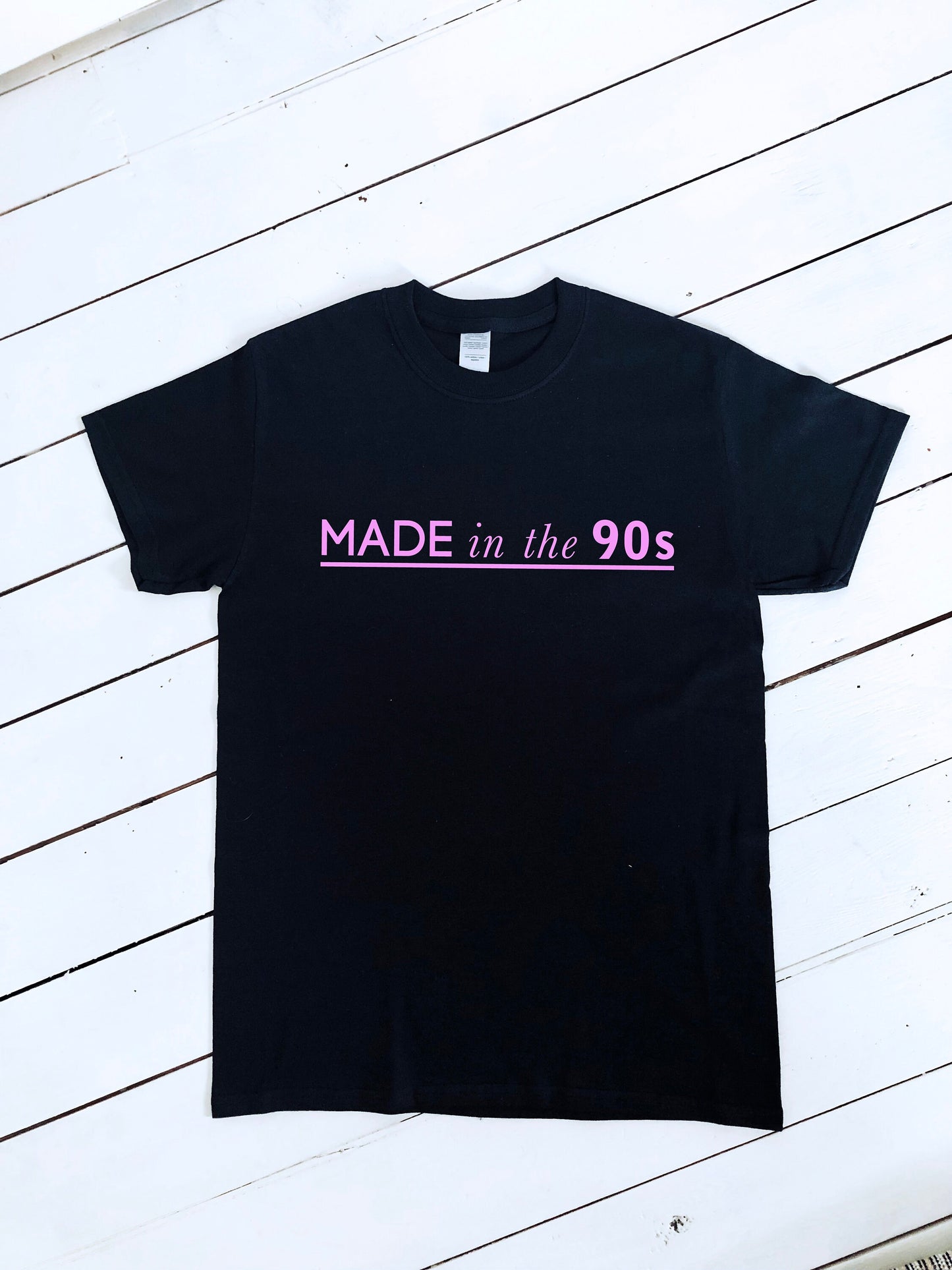 Made in the 90s print T-shirt, choose decade multiple sizes and colours, mens & womens top, Kids sizes, birthday year, printed item :)