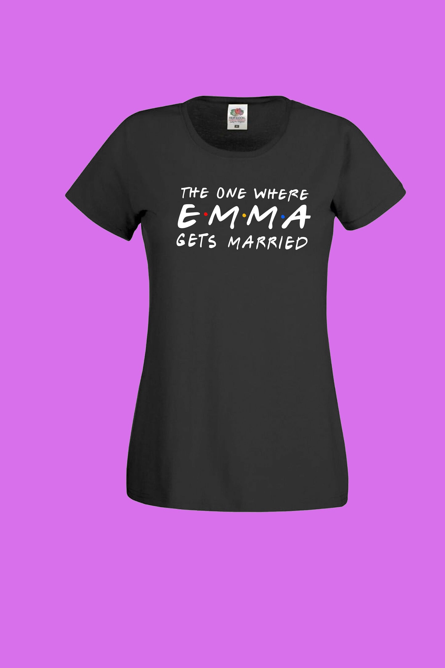 Custom bachelorette Friends The One Where T-shirt, custom name and text, 100% cotton, multiple sizes available for adults and kids, hen do