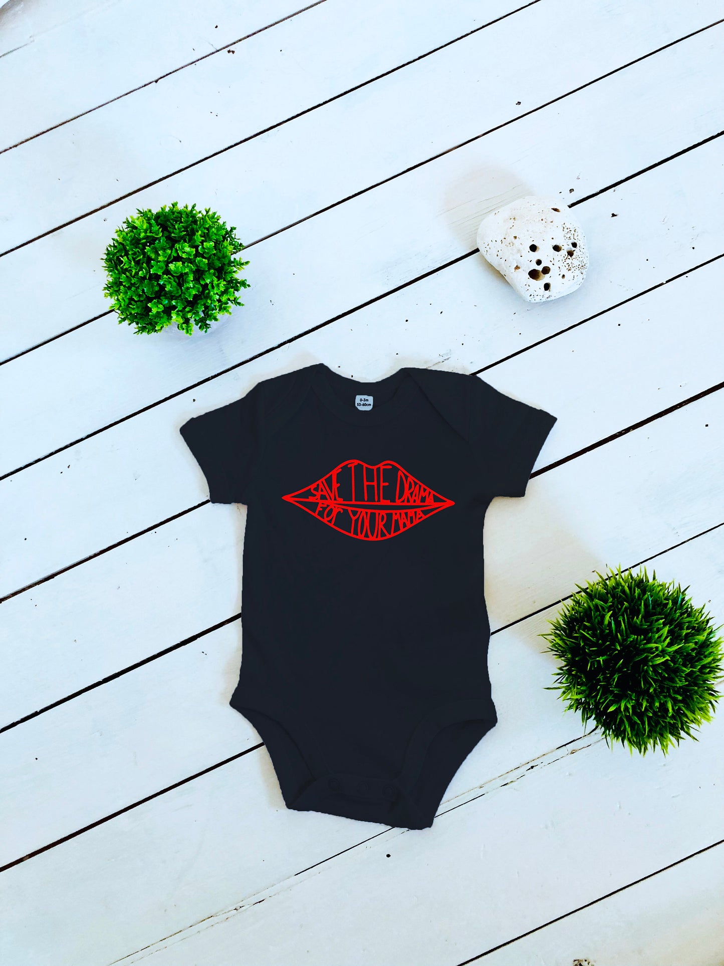 Save the Drama baby bodysuit, print design, 100% cotton, multiple sizes and colours available, perfect item for newborn, friends
