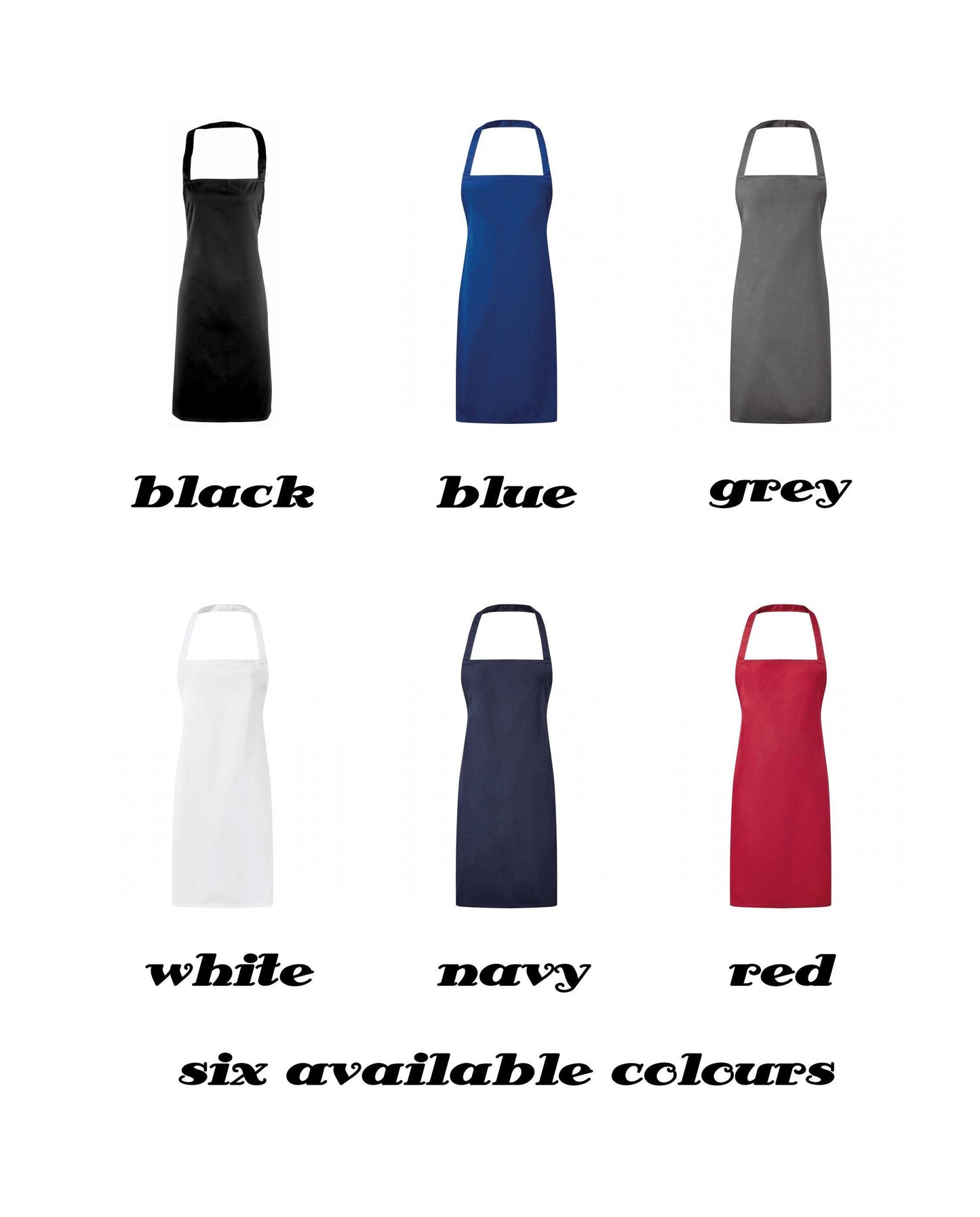Personalised Apron, choose your text, multiple colours, personalised item, Bed and breakfast, B&B, baker, cook, custom print, BBQ gift
