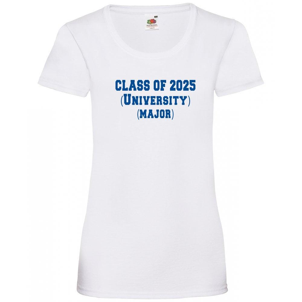 Custom Graduation T-shirt, choose your text, mens & womens tees, multiple sizes and colours, design your tshirt, class of 2025, university