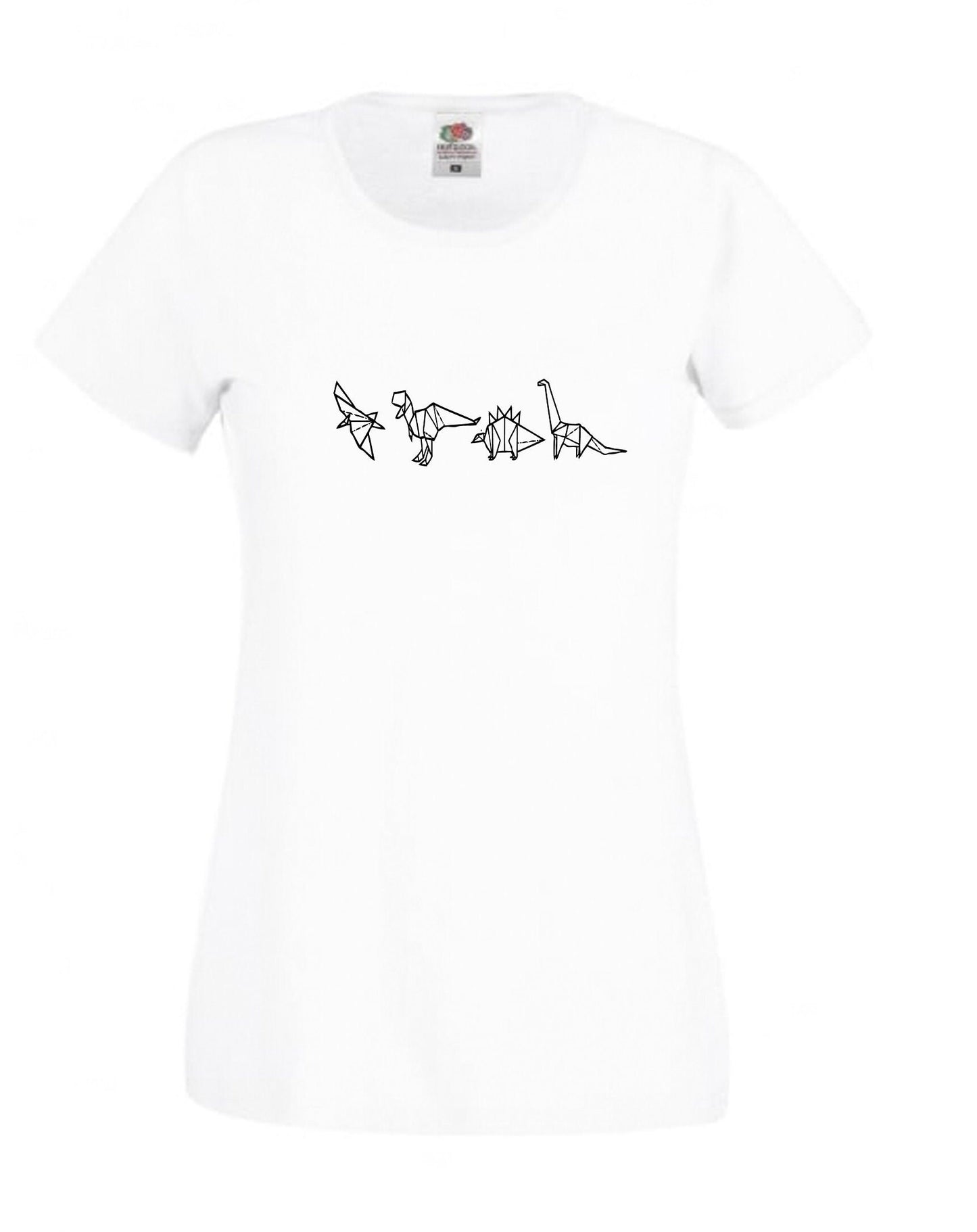 Origami dinosaurs print T-shirt, multiple sizes and colours, mens & womens top, Kids sizes available, dinosaurs, jurassic, printed item :)