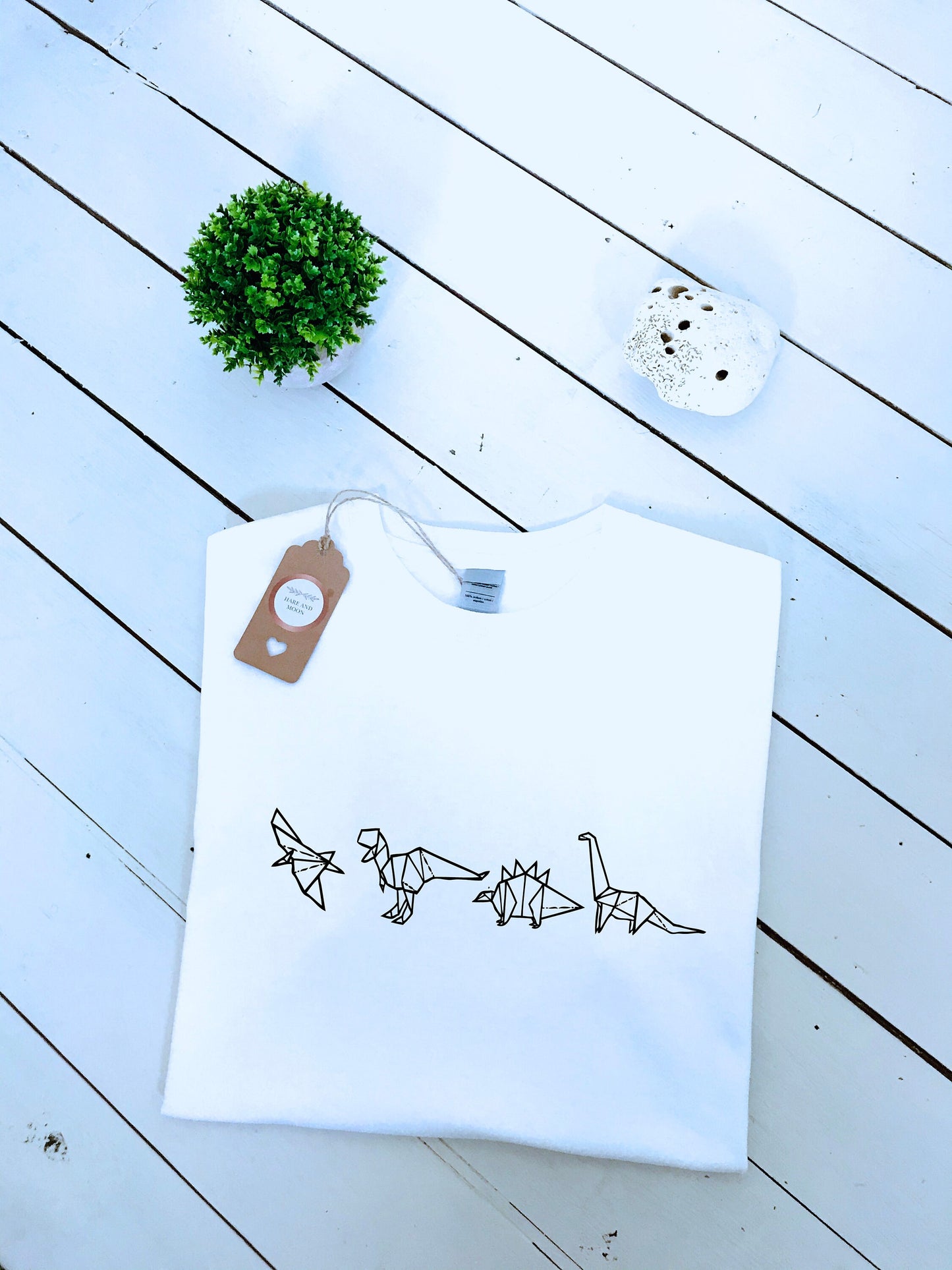 Origami dinosaurs print T-shirt, multiple sizes and colours, mens & womens top, Kids sizes available, dinosaurs, jurassic, printed item :)