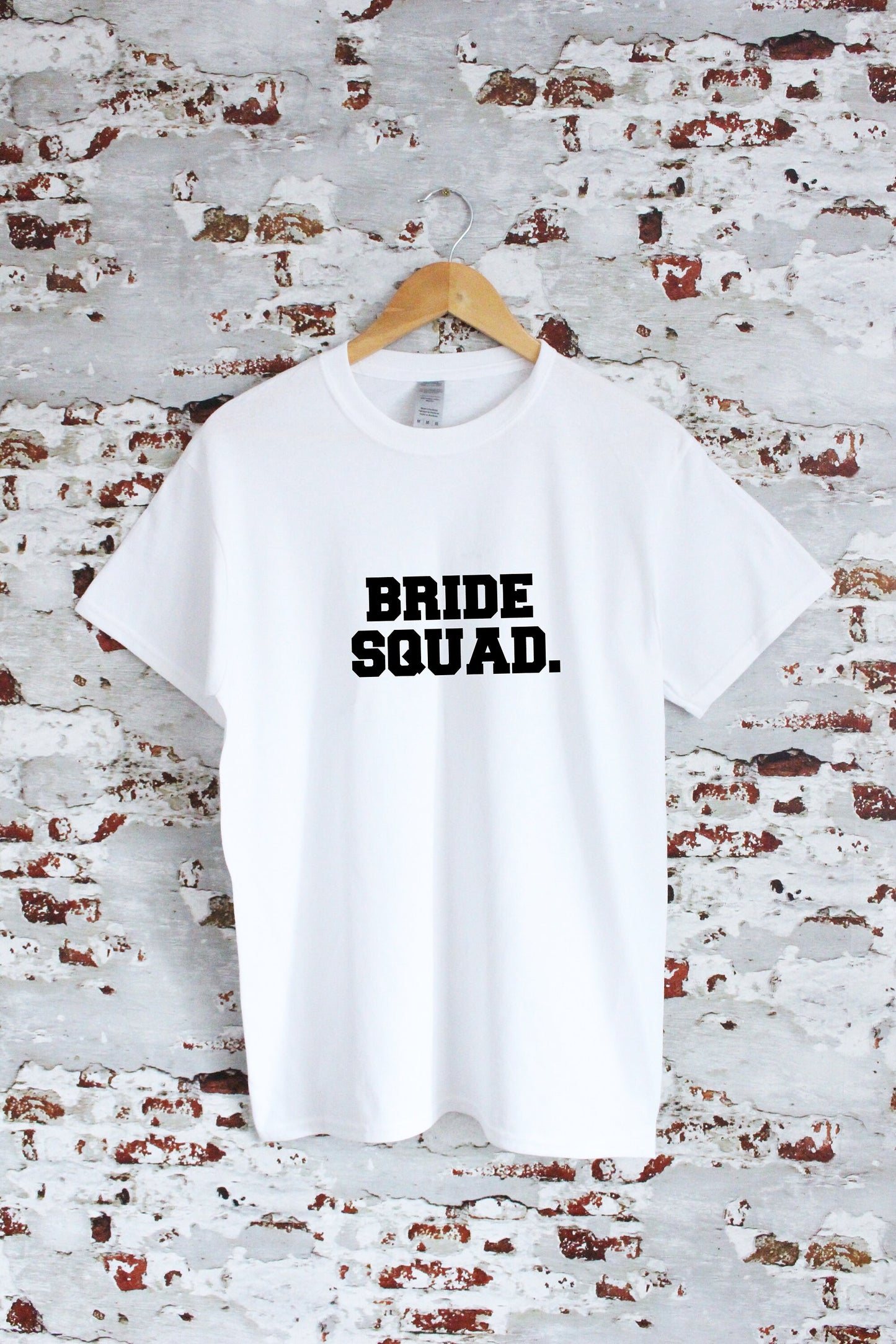 Bride Squad slogan print T-shirt, Unisex and ladies sizes avialable, 100% cotton, multiple colours, hen do, wedding gift, party tee