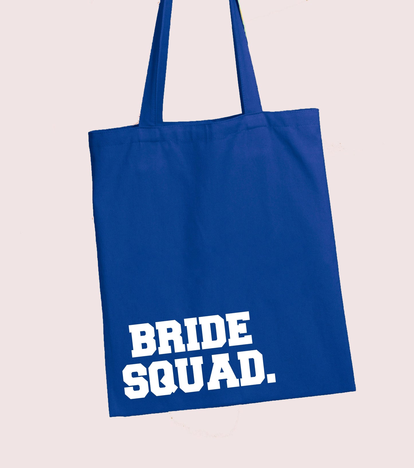 Bride Squad printed Tote Shoulder bag, multiple colours to choose from, 100% cotton, handmade, printed, great for hen do & wedding gift
