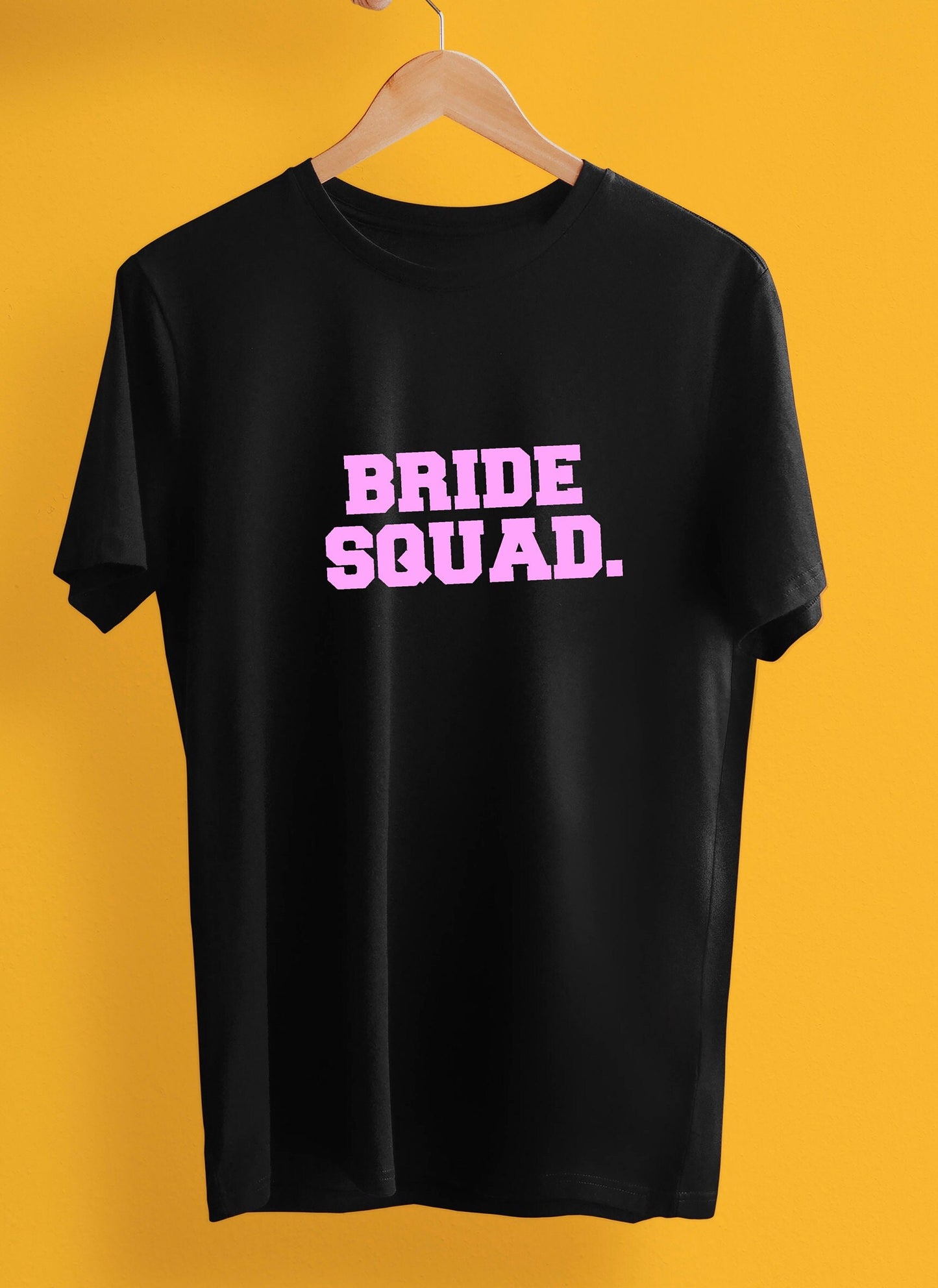 Bride Squad slogan print T-shirt, Unisex and ladies sizes avialable, 100% cotton, multiple colours, hen do, wedding gift, party tee
