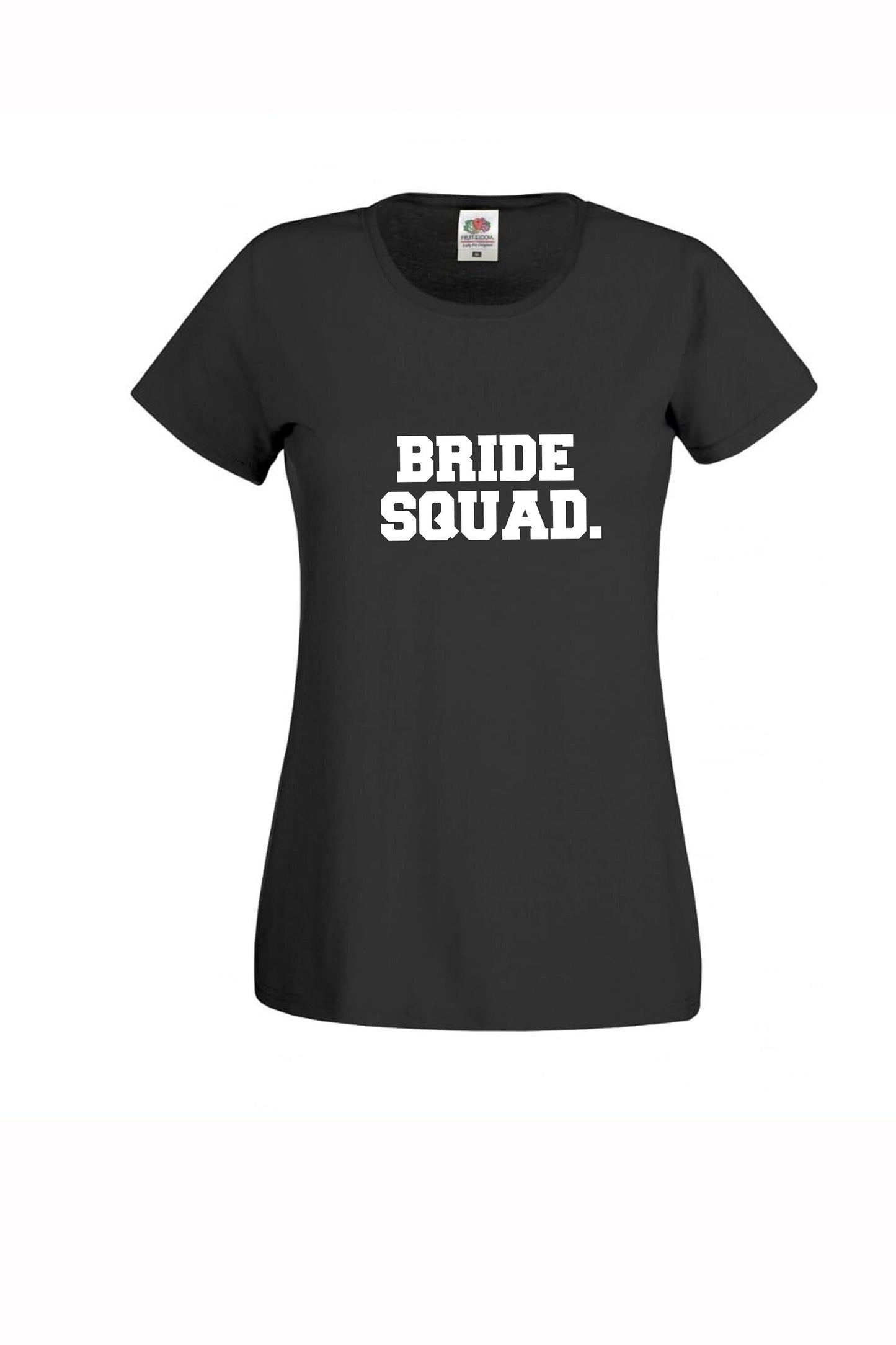 Bride Squad slogan print T-shirt, Unisex and ladies sizes avialable, 100% cotton, multiple colours, hen do, wedding gift, party tee