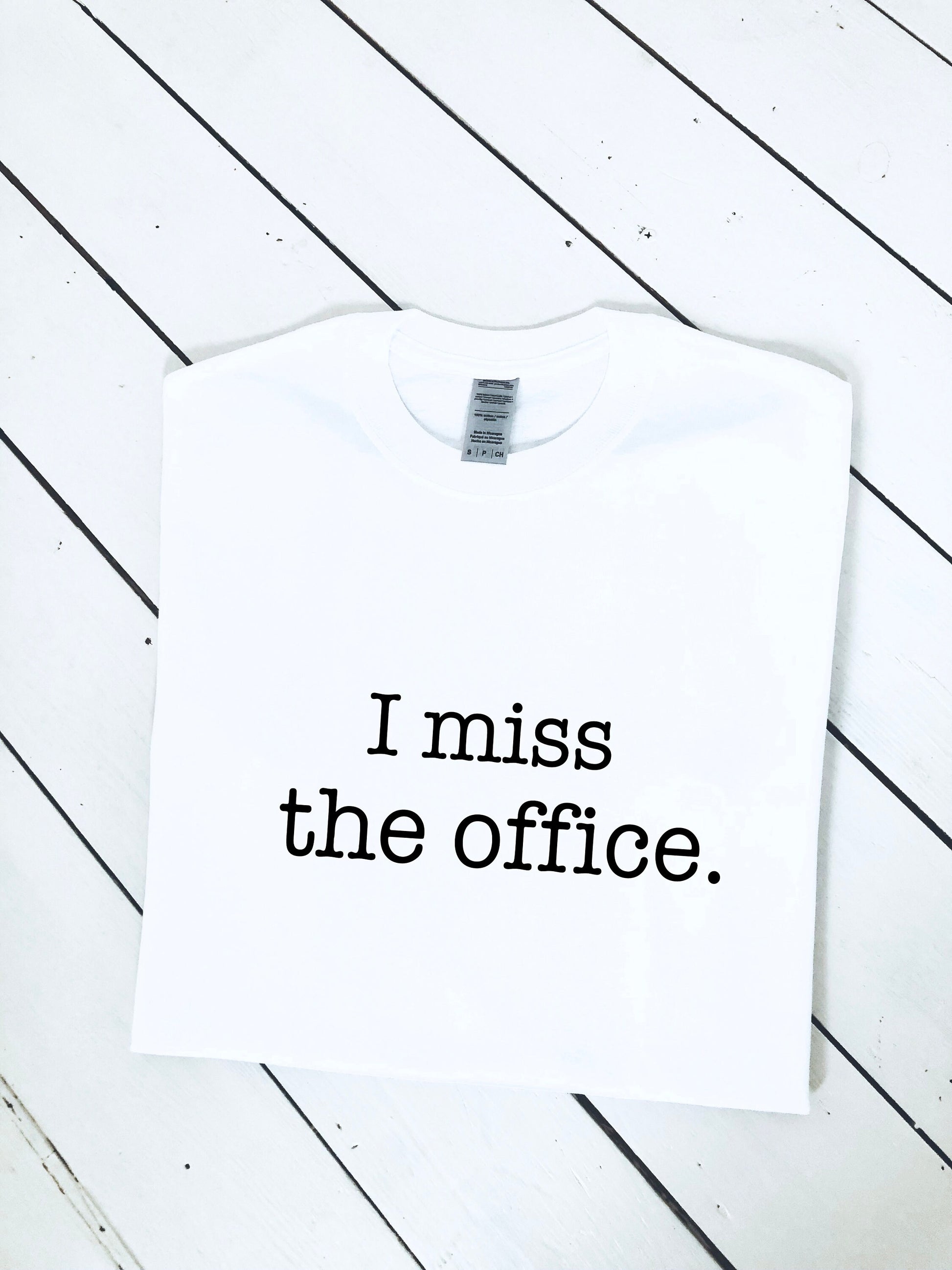 I miss the office print T-shirt, unisex, scranton farms, multiple colours & sizes, minimalist, funny, working from home tshirt