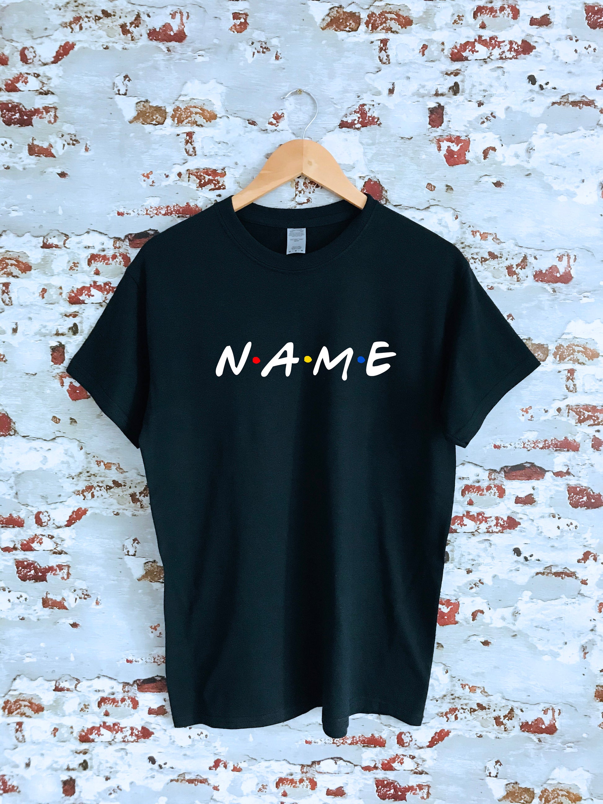 Custom Friends T-shirt, custom name, 100% cotton, multiple sizes available for adults and kids, perfect item for gift