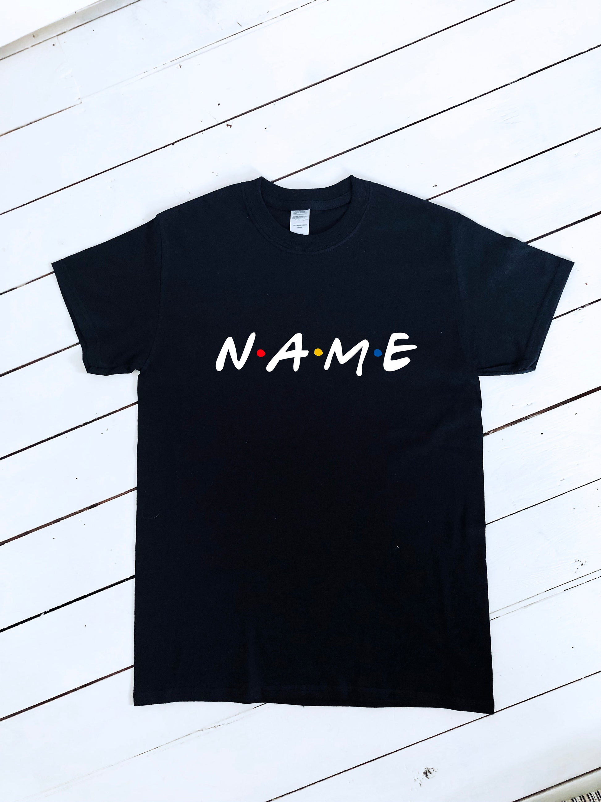 Custom Friends T-shirt, custom name, 100% cotton, multiple sizes available for adults and kids, perfect item for gift