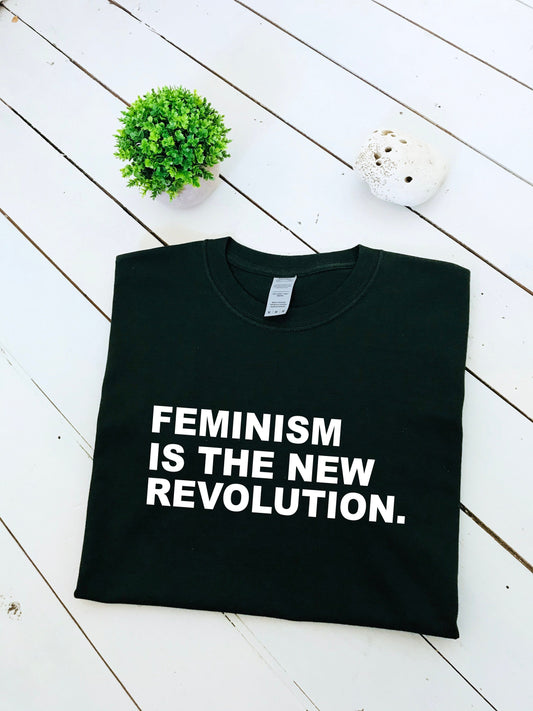 Feminism is the new revolution printed T-shirt, multiple sizes and colours, mens & womens top, feminist, girl power, feminism, graphic tee