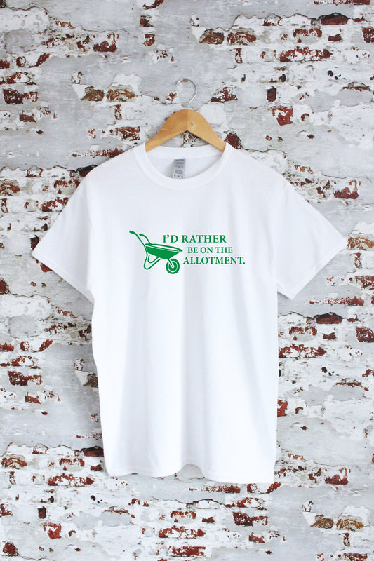 Allotment slogan print T-shirt, multiple sizes and colours, mens & womens top, Kids sizes available, gardener gift, printed item :)