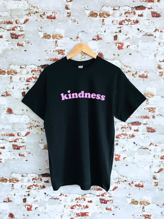 Kindness slogan T-shirt, womens sizes, multiple sizes and colours, self-esteem, good vibes, motivational, mindfulness tshirt