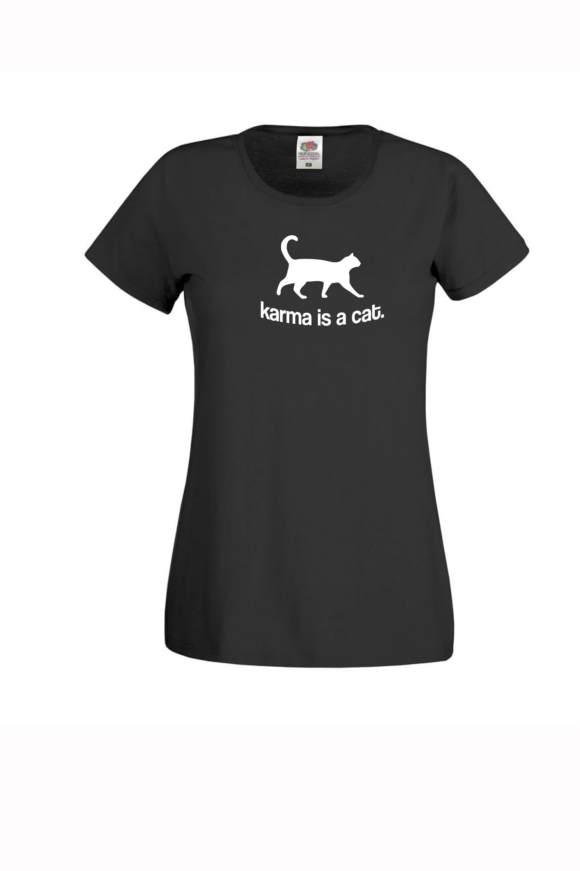 Karma is a cat print T-shirt, unisex item, ladies and kids sizes available, cats, cats lover, cute tee, mindfulness, insta shirt
