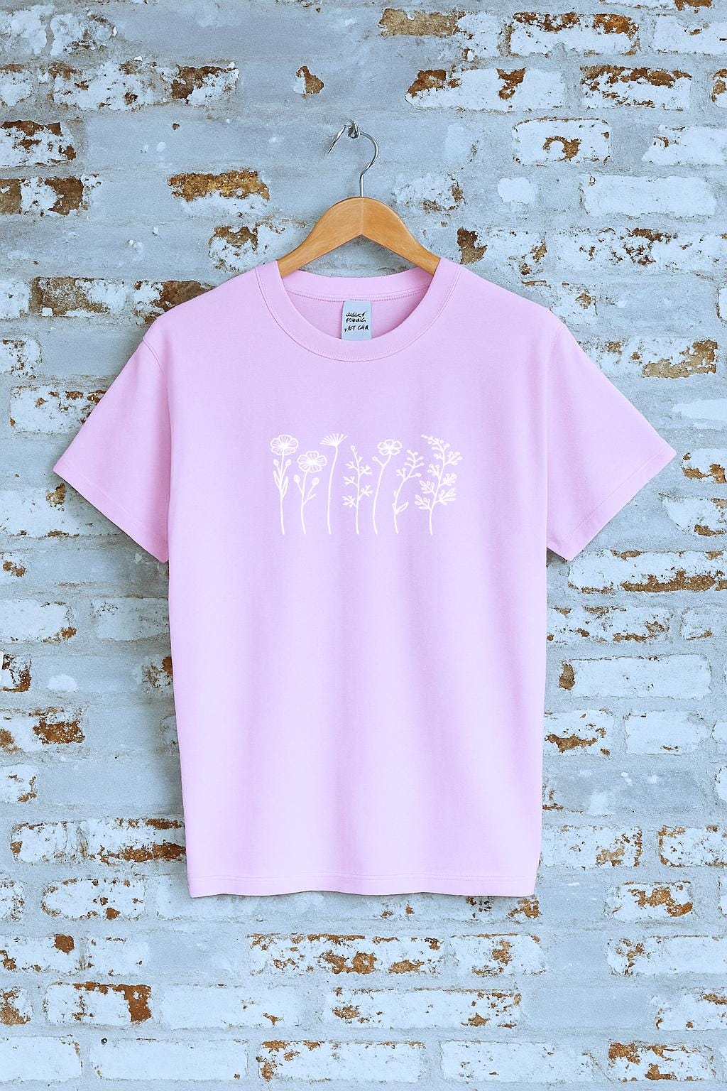 Wildflowers illustration print T-shirt, heavy cotton, unisex and women's sizes, spring, summer, flowers, garden, insta Shirt