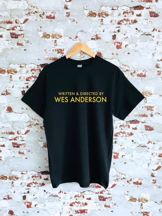 Written and Directed by Wes Anderson T-shirt, multiple colour tees, mens and womens sizes, movie clothing, movie gift idea