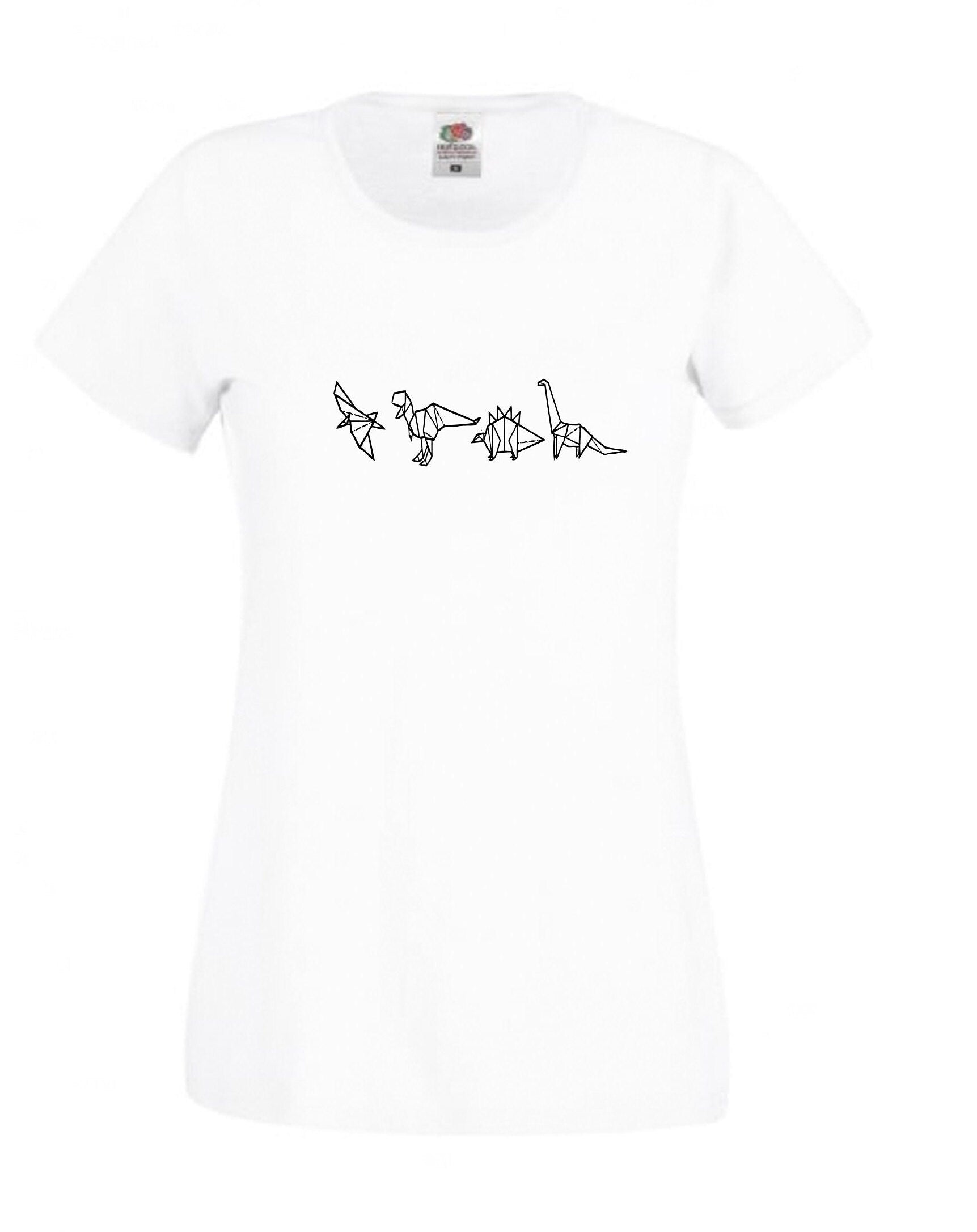 Origami dinosaurs print T-shirt, multiple sizes and colours, mens & womens top, Kids sizes available, dinosaurs, jurassic, printed item :)