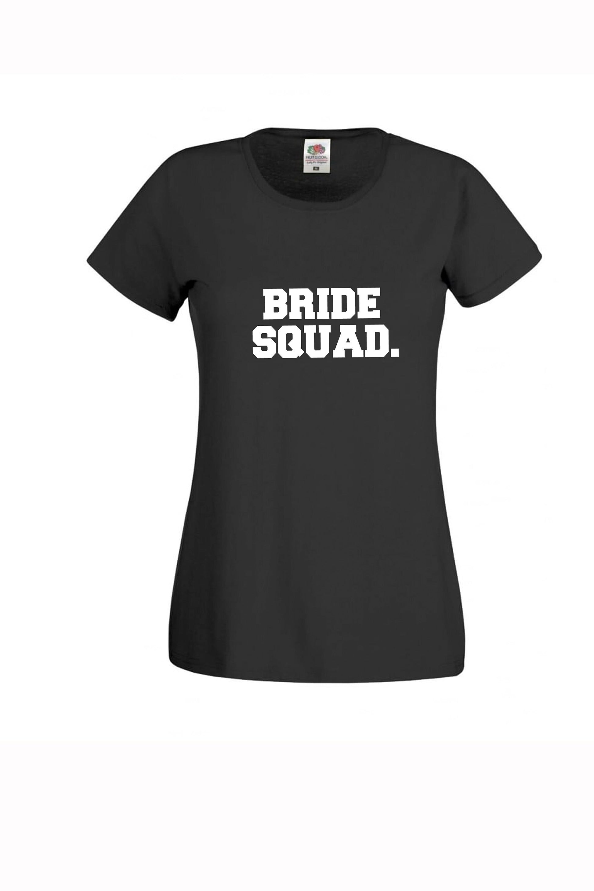 Bride Squad slogan print T-shirt, Unisex and ladies sizes avialable, 100% cotton, multiple colours, hen do, wedding gift, party tee